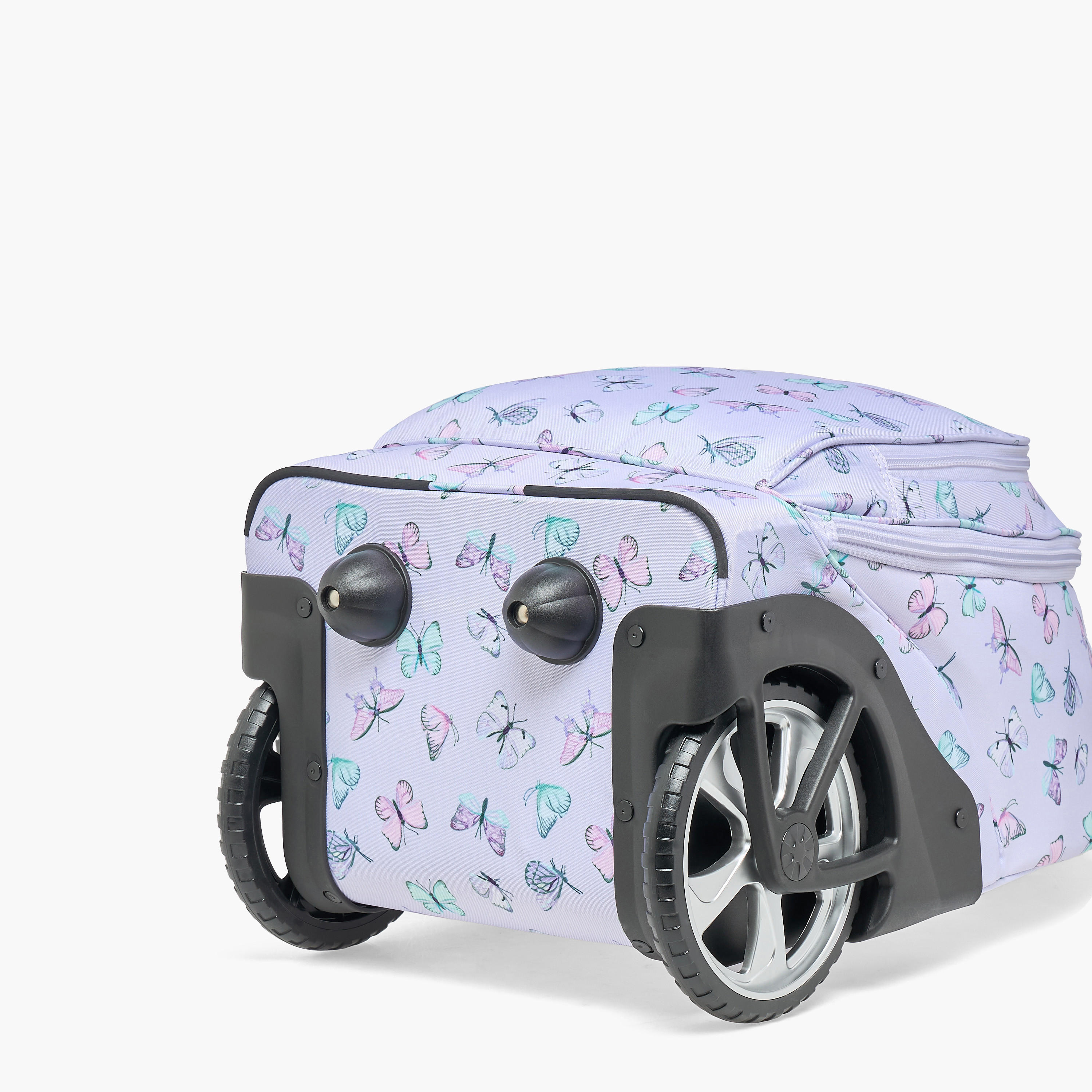 St.Right Butterfly Print Trolley Bag for Girls 8-13 Years with Retractable Handle - 18 inches-school-bagsandbackpacks-trolleybags-image-9
