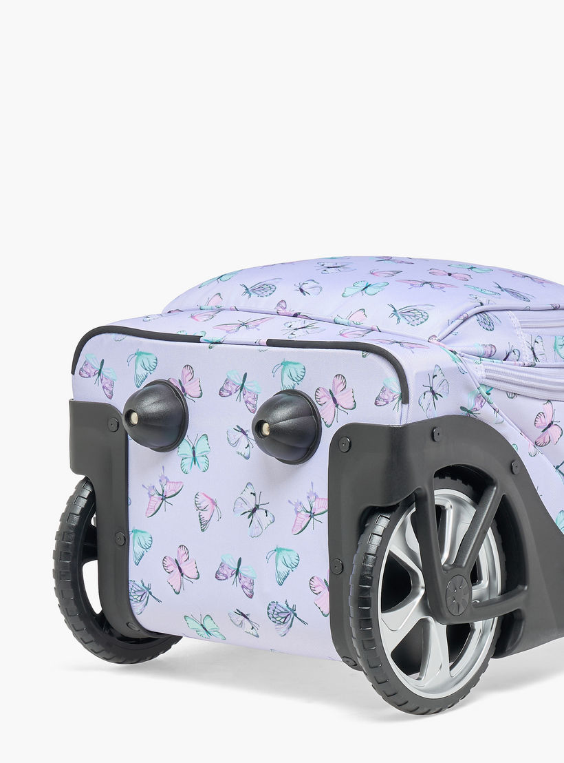 St.Right Butterfly Print Trolley Bag for Girls 8-13 Years with Retractable Handle - 18 inches-school-bagsandbackpacks-trolleybags-image-9
