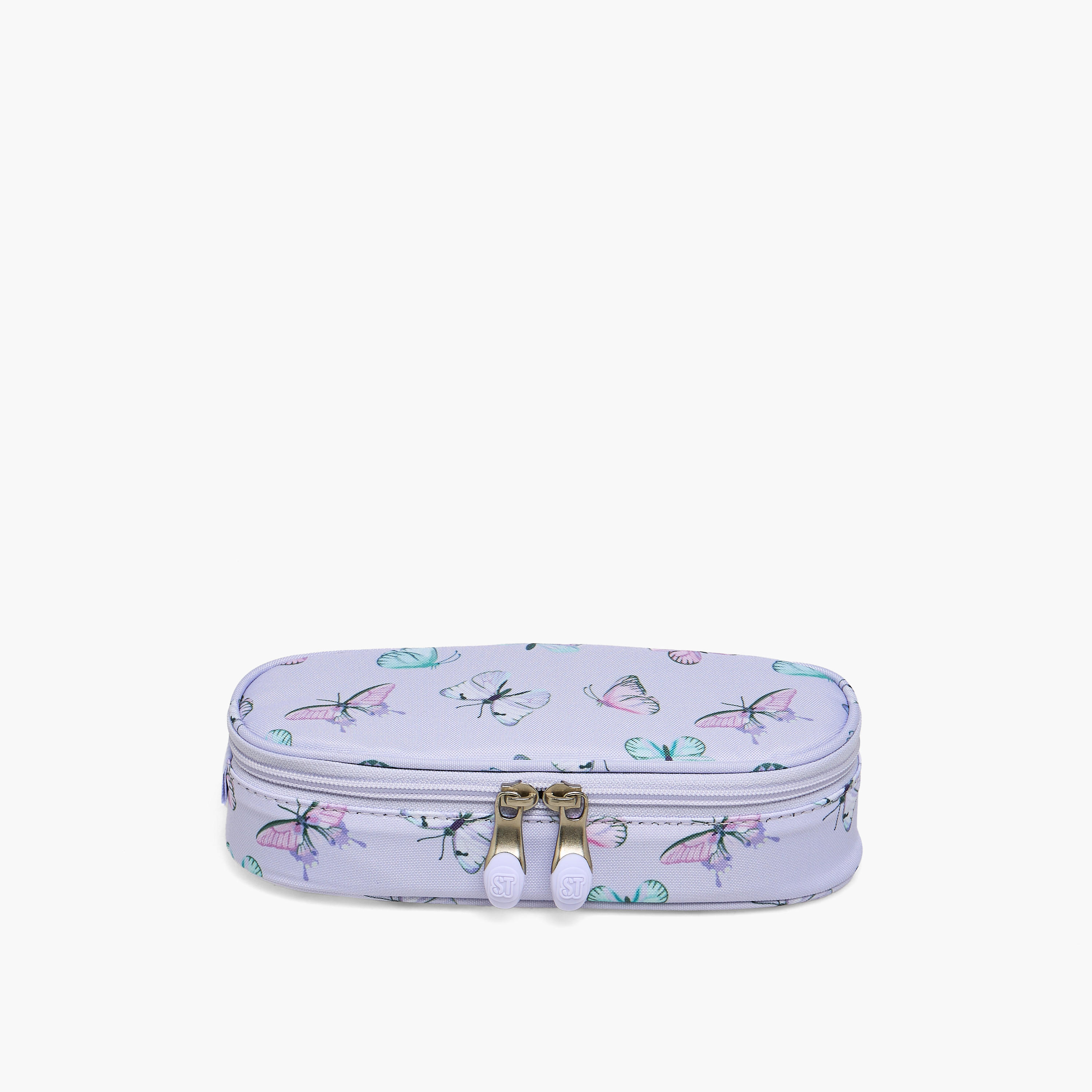St.Right Butterfly Print Pencil Pouch with Zip Closure-school-stationery-pencilcases-image-1