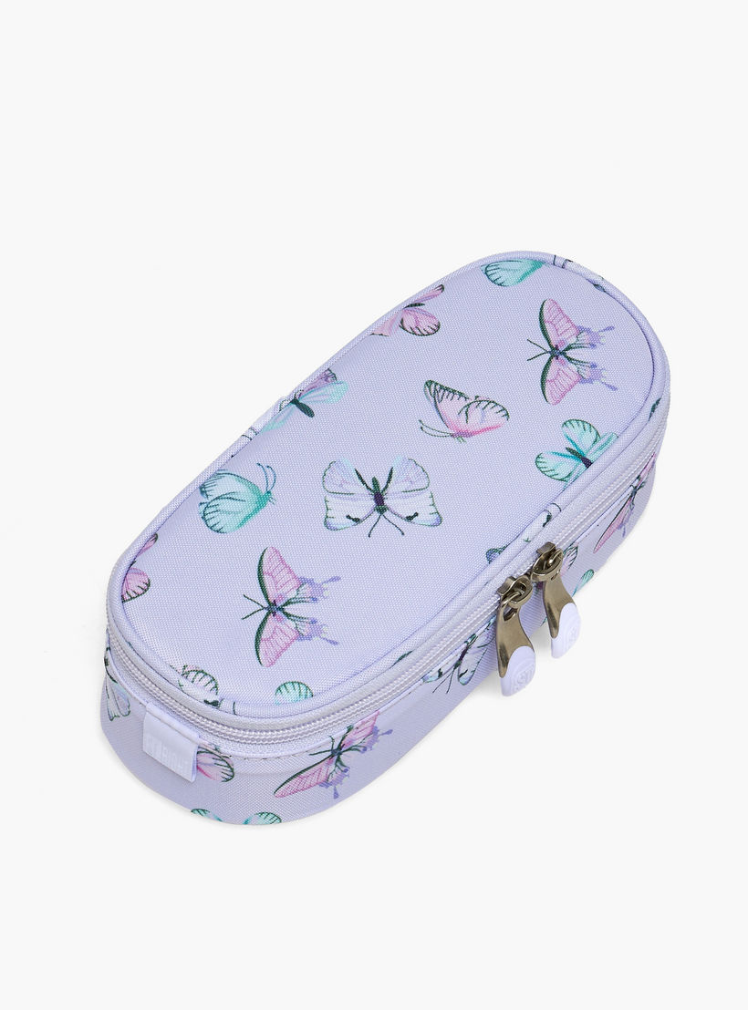 St.Right Butterfly Print Pencil Pouch with Zip Closure-school-stationery-pencilcases-image-2