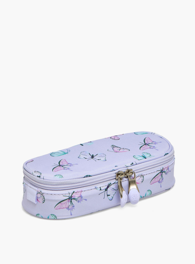 St.Right Butterfly Print Pencil Pouch with Zip Closure-school-stationery-pencilcases-image-3