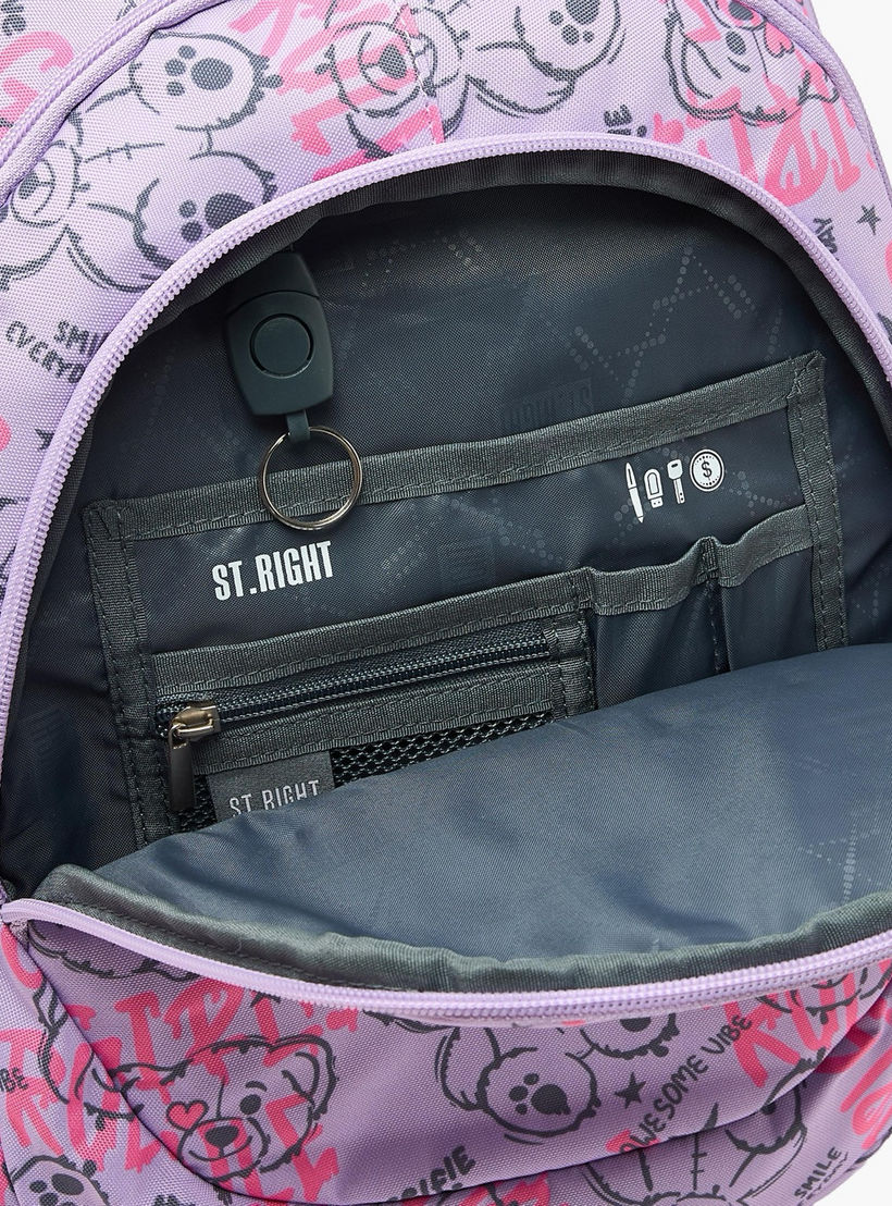 St.Right Bear Print Backpack for Girls 8-13 Years with Padded Straps - 18 inch-school-bagsandbackpacks-backpacks-image-7