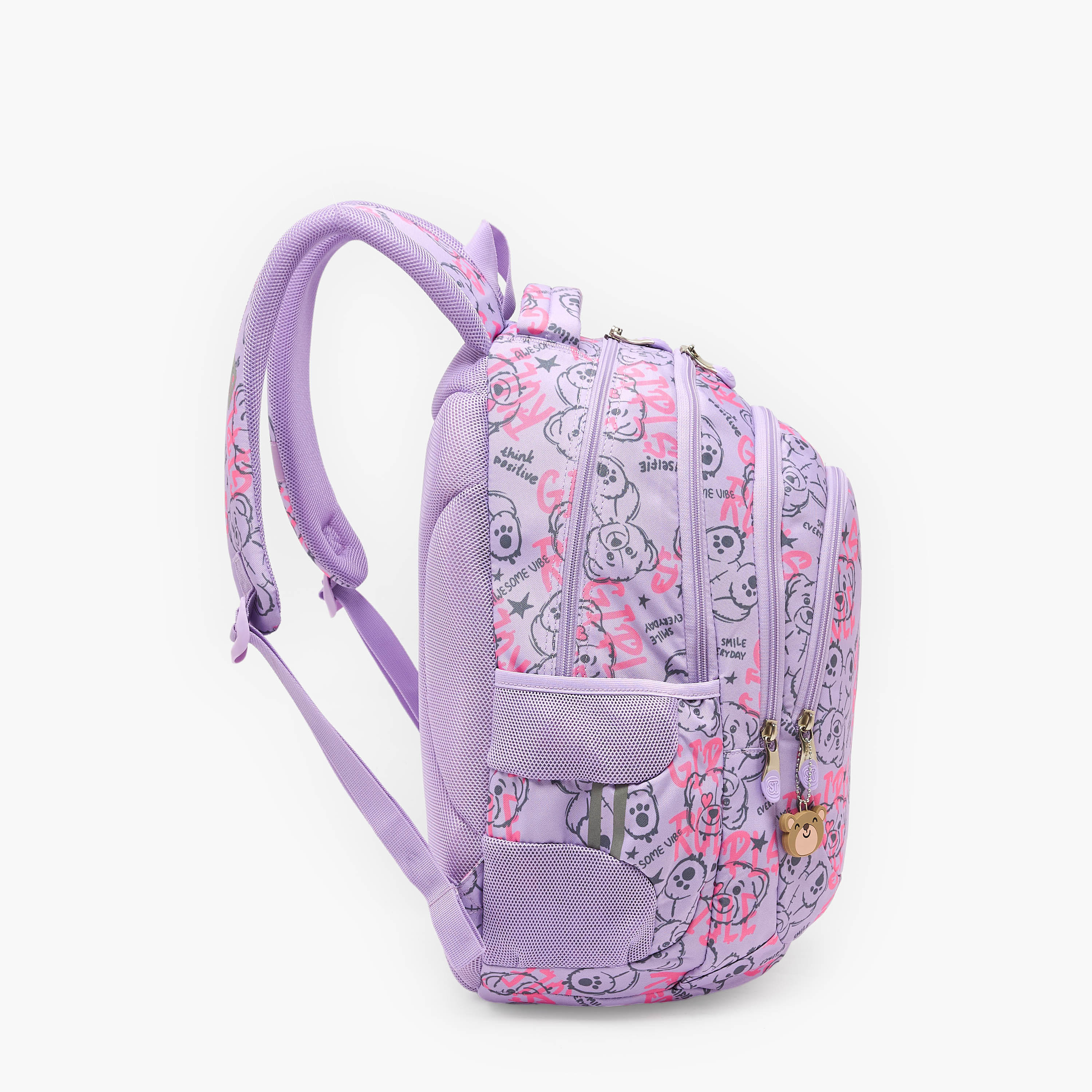 St.Right Bear Print Backpack for Girls 8-13 Years with Padded Straps - 18 inch-school-bagsandbackpacks-backpacks-image-9