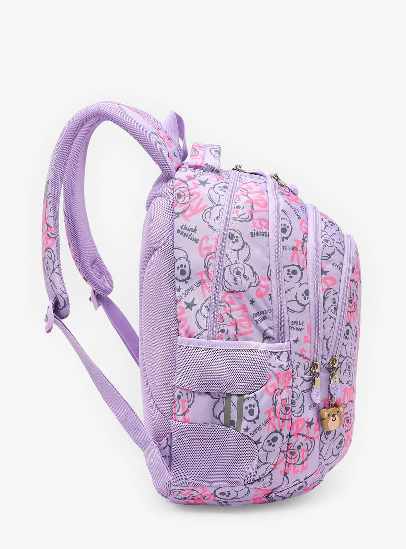 St.Right Bear Print Backpack for Girls 8-13 Years with Padded Straps - 18 inch-school-bagsandbackpacks-backpacks-image-9