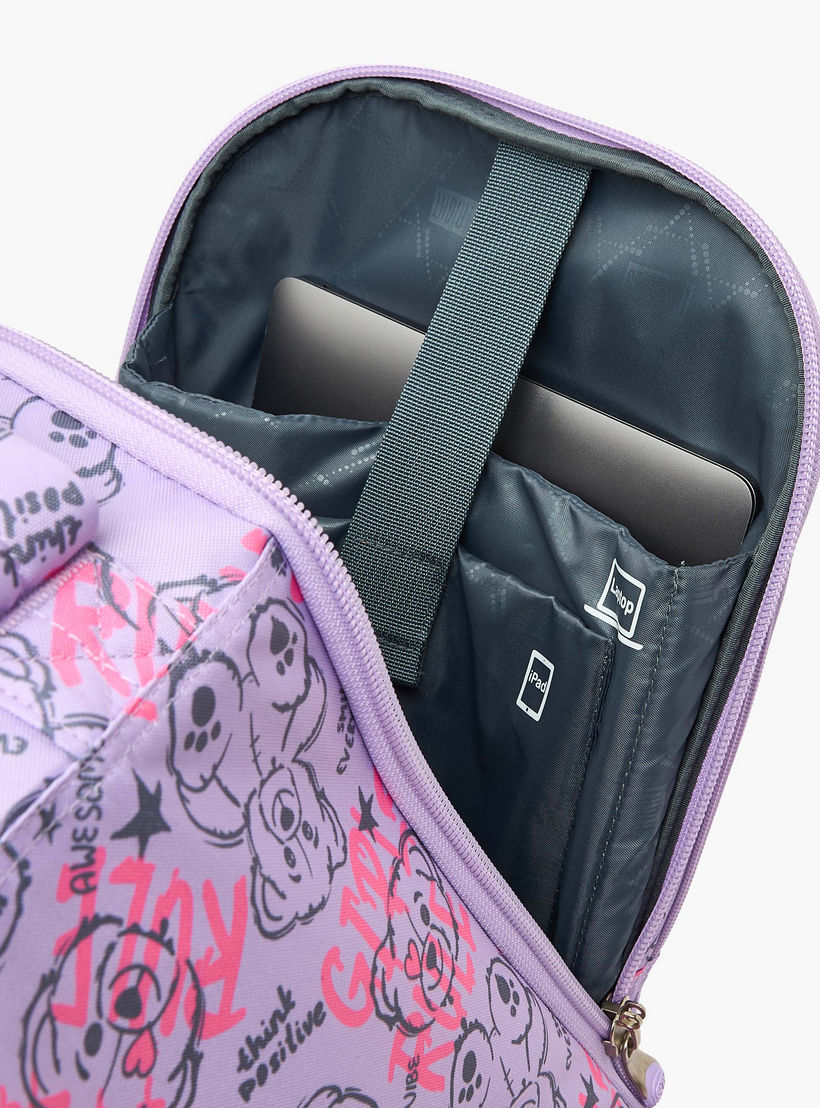 St.Right Bear Print Trolley Bag for Girls 8-13 Years Retractable Handle - 18 inch-school-bagsandbackpacks-trolleybags-image-5