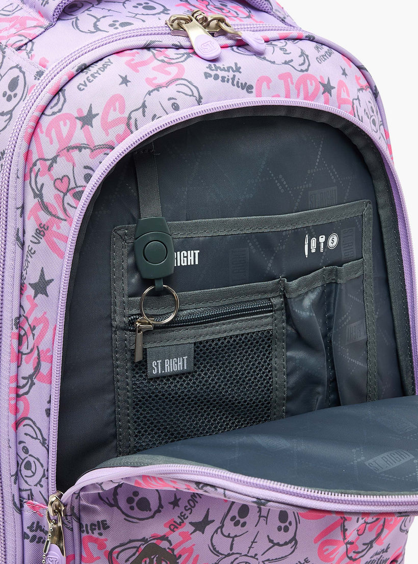 St.Right Bear Print Trolley Bag for Girls 8-13 Years Retractable Handle - 18 inch-school-bagsandbackpacks-trolleybags-image-7