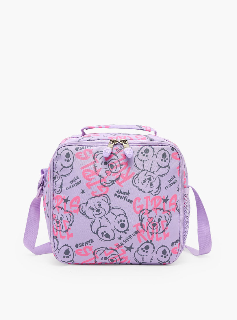 St.Right Bear Print Lunch Bag for Girls 8-13 Years with Adjustable Strap-school-lunchessentials-lunchbags-image-1