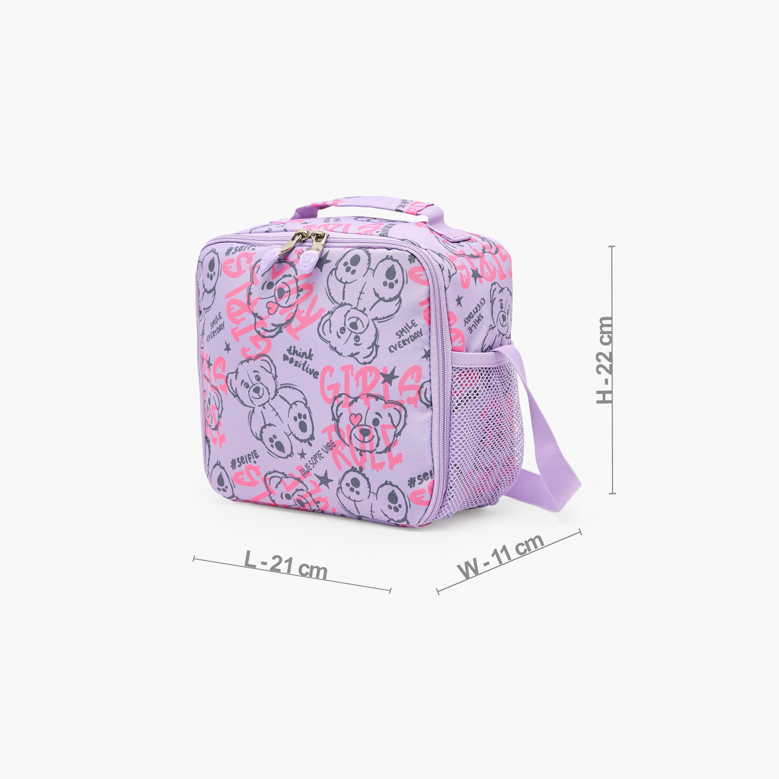 St.Right Bear Print Lunch Bag for Girls 8-13 Years with Adjustable Strap-school-lunchessentials-lunchbags-image-6