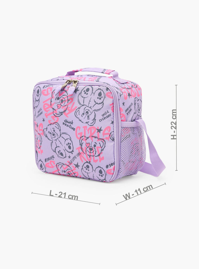 St.Right Bear Print Lunch Bag for Girls 8-13 Years with Adjustable Strap-school-lunchessentials-lunchbags-image-6