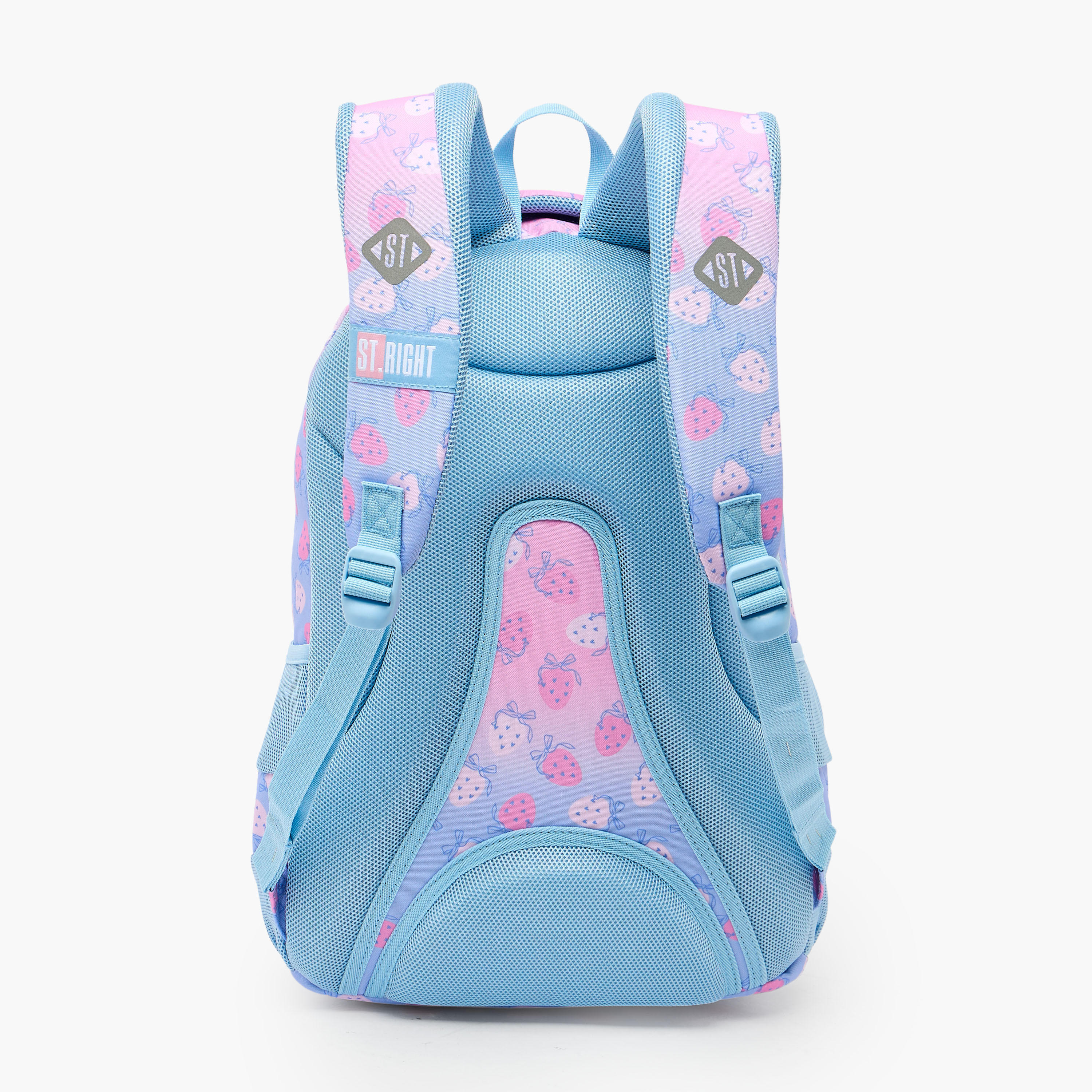 شنطة ظهر بطبعات فراولة وحمالات كتف مبطنة للبنات 8-13 سنوات من ست رايت - 18 بوصة-school-bagsandbackpacks-backpacks-image-10