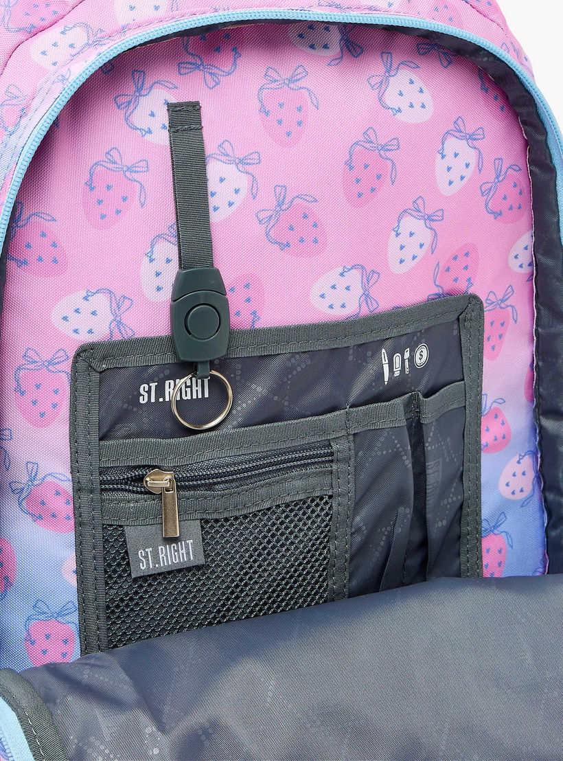 شنطة ظهر بطبعات فراولة وحمالات كتف مبطنة للبنات 8-13 سنوات من ست رايت - 18 بوصة-school-bagsandbackpacks-backpacks-image-7