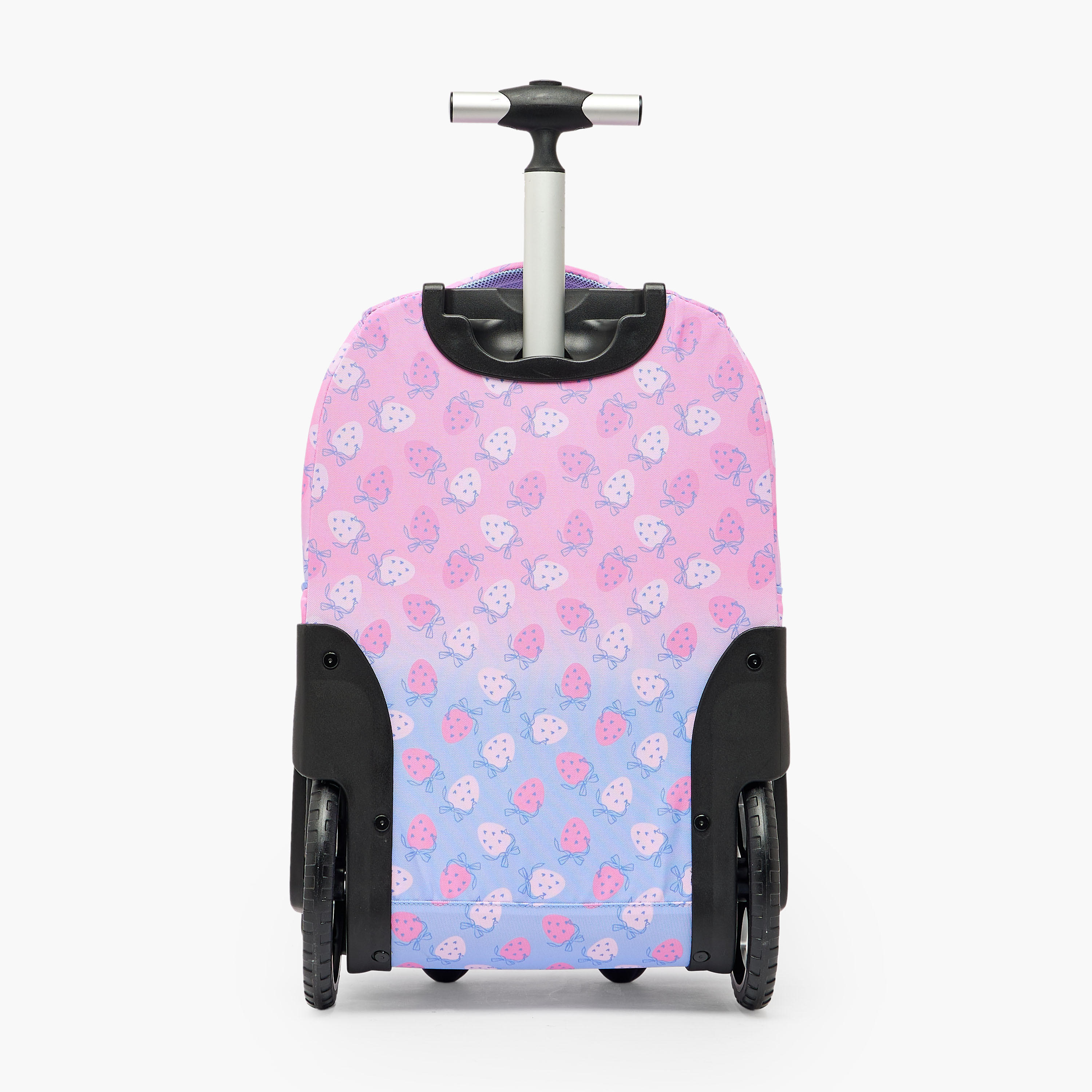 St.Right Strawberry Print Trolley Bag for Girls 8-13 Years with Retractable Handle - 18 inch-school-bagsandbackpacks-trolleybags-image-12