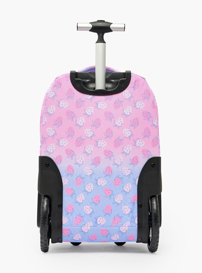 St.Right Strawberry Print Trolley Bag for Girls 8-13 Years with Retractable Handle - 18 inch-school-bagsandbackpacks-trolleybags-image-12
