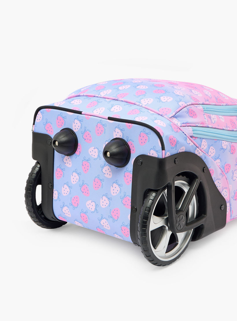 St.Right Strawberry Print Trolley Bag for Girls 8-13 Years with Retractable Handle - 18 inch-school-bagsandbackpacks-trolleybags-image-9
