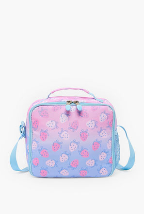 St.Right Strawberry Print Lunch Bag for Girls 8-13 Years with Adjustable Strap-school-image-1