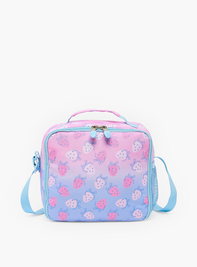 St.Right Strawberry Print Lunch Bag for Girls 8-13 Years with Adjustable Strap-school-lunchessentials-lunchbags-image-1