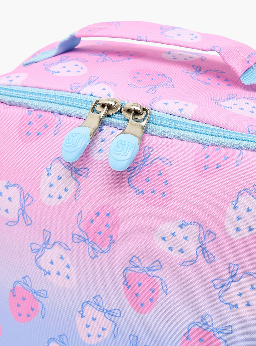 St.Right Strawberry Print Lunch Bag for Girls 8-13 Years with Adjustable Strap-school-lunchessentials-lunchbags-image-3