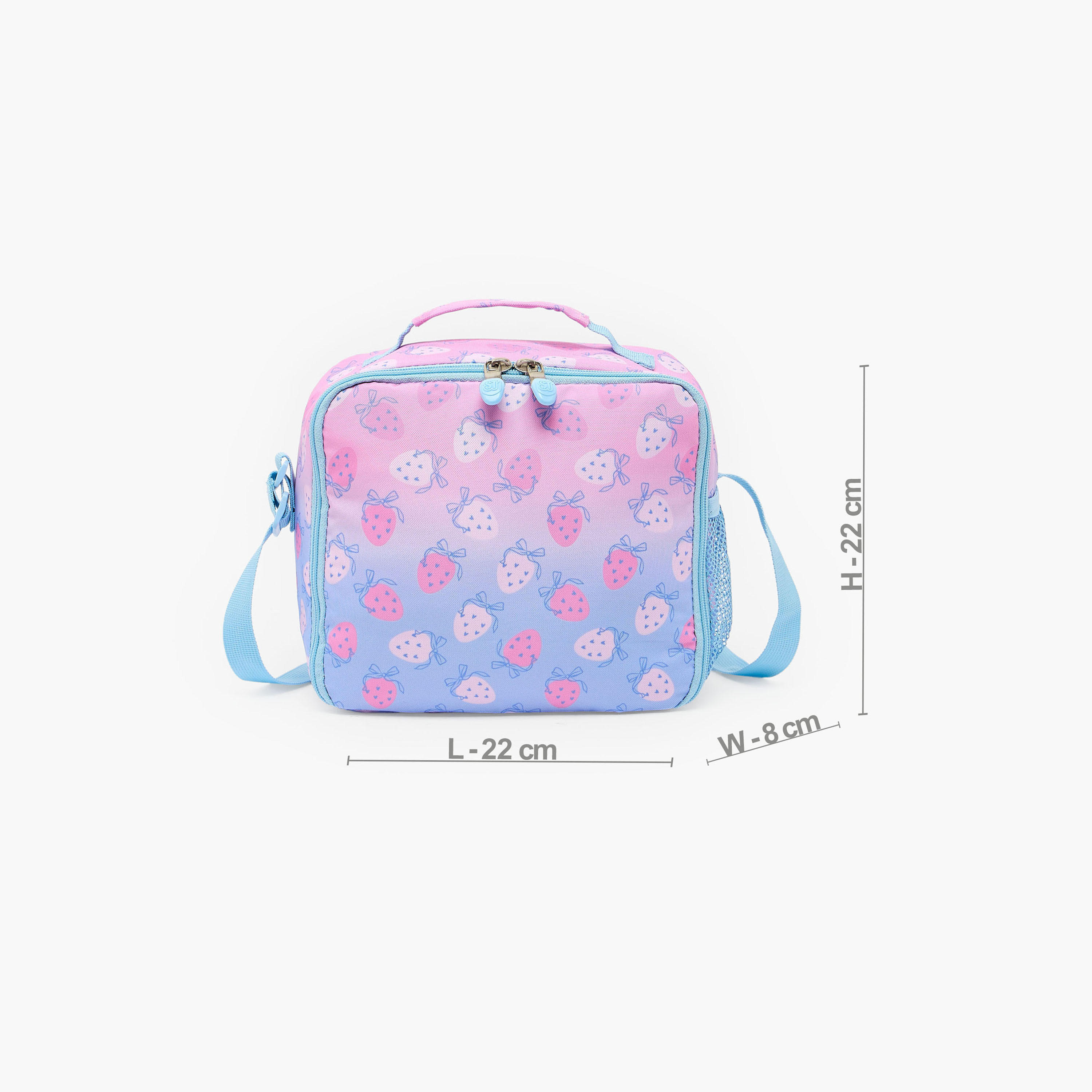 St.Right Strawberry Print Lunch Bag for Girls 8-13 Years with Adjustable Strap-school-lunchessentials-lunchbags-image-5