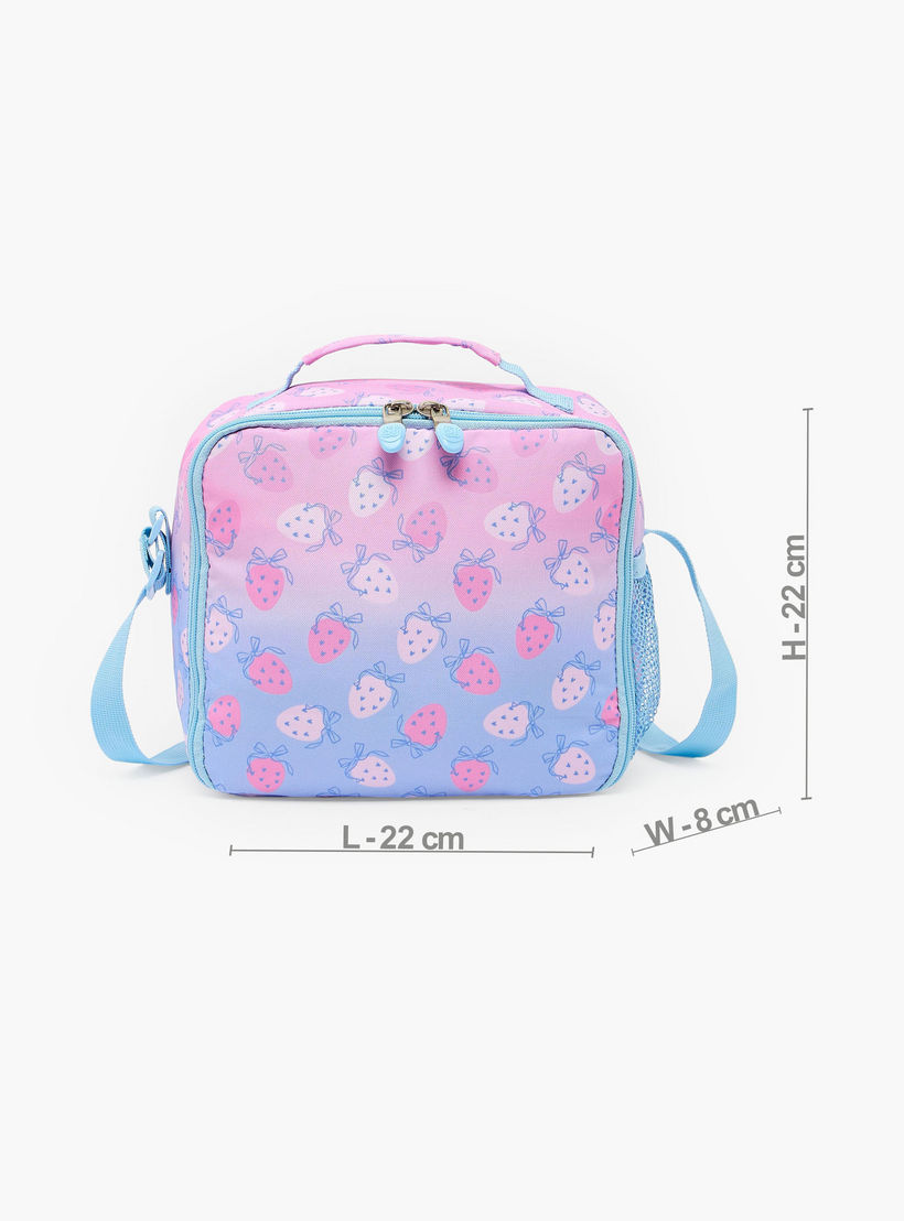 St.Right Strawberry Print Lunch Bag for Girls 8-13 Years with Adjustable Strap-school-lunchessentials-lunchbags-image-5