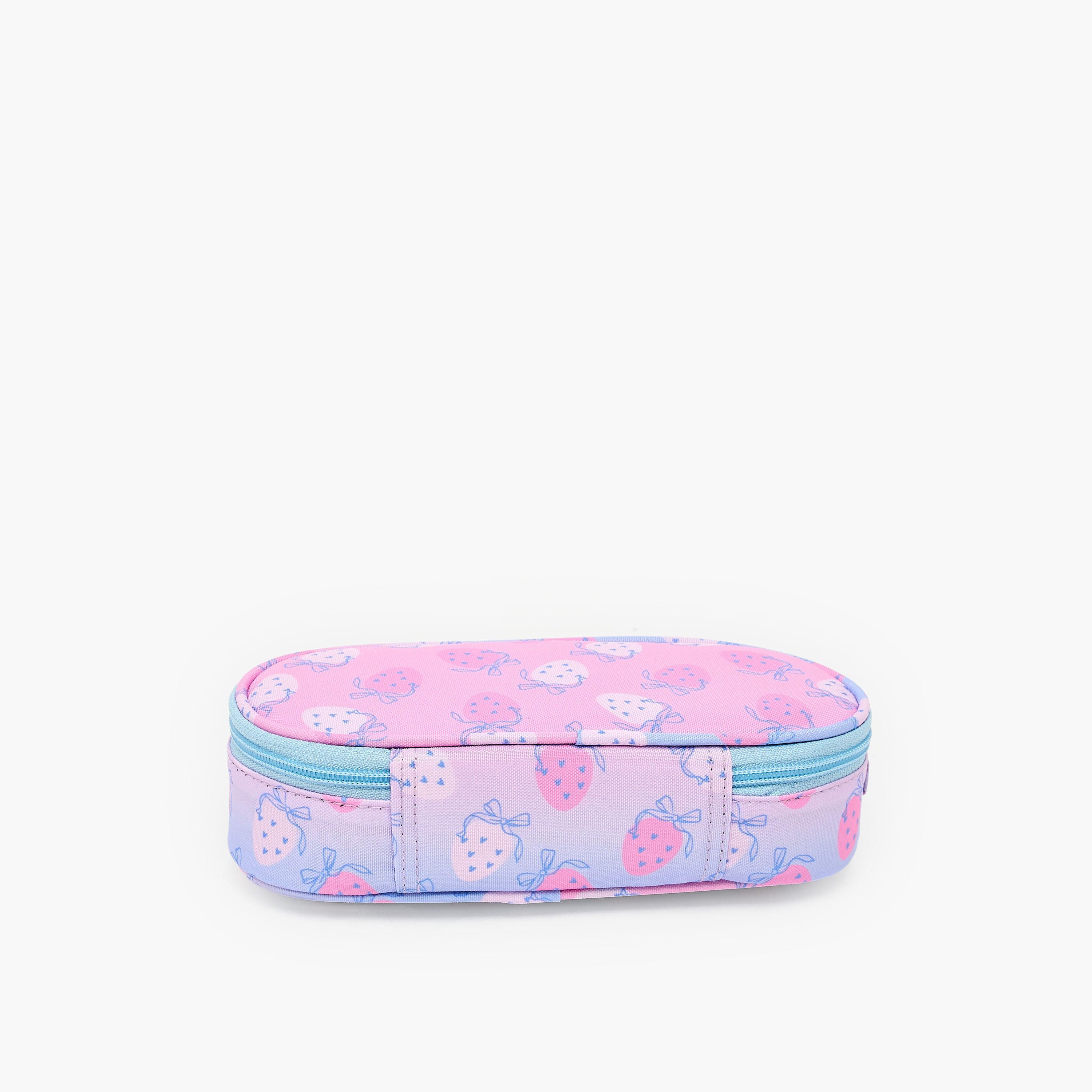 St.Right Strawberry Print Pencil Pouch with Zip Closure-school-stationery-pencilcases-image-5