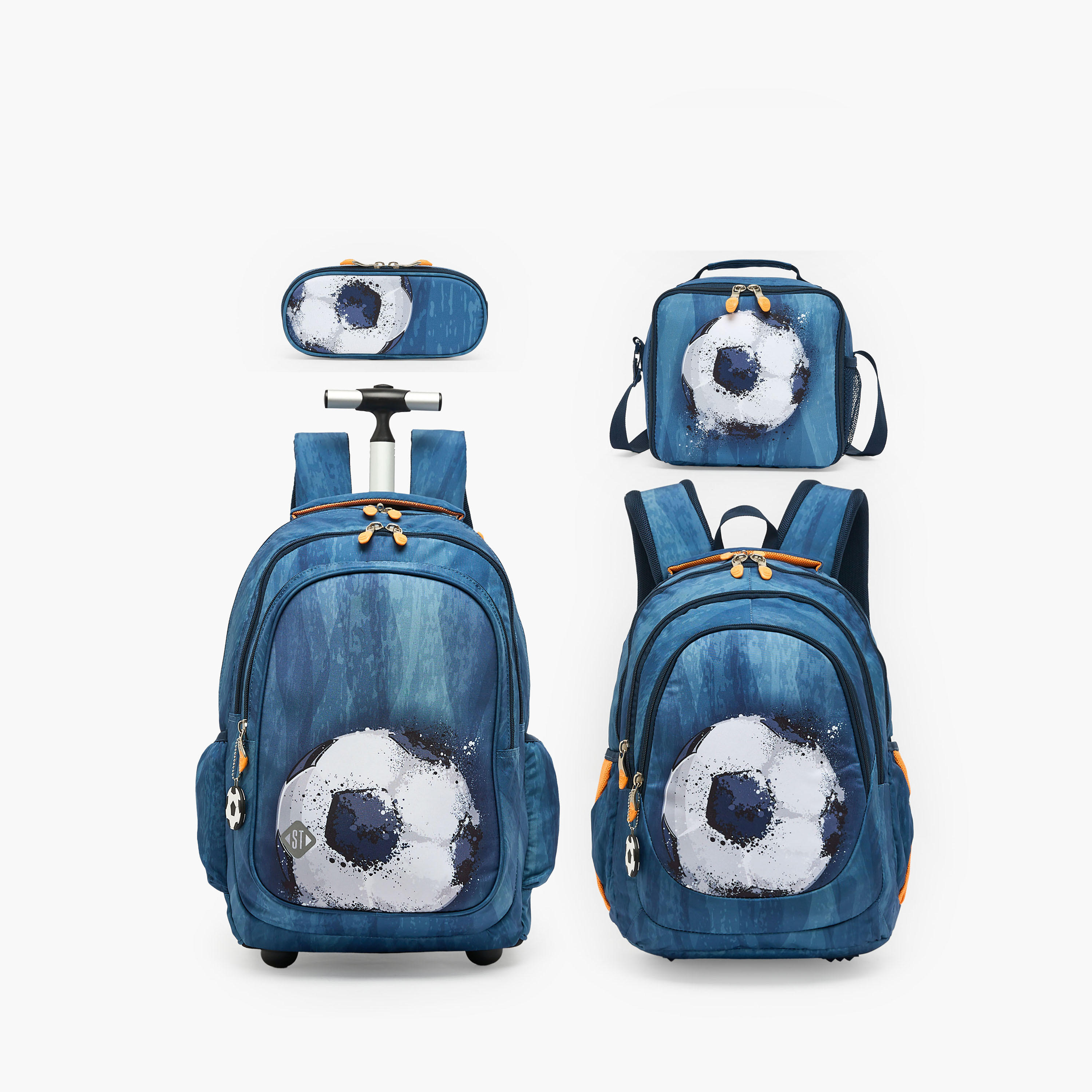 St.Right Football Print Lunch Bag for Boys 8-13 Years with Adjustable Strap-school-lunchessentials-lunchbags-image-9