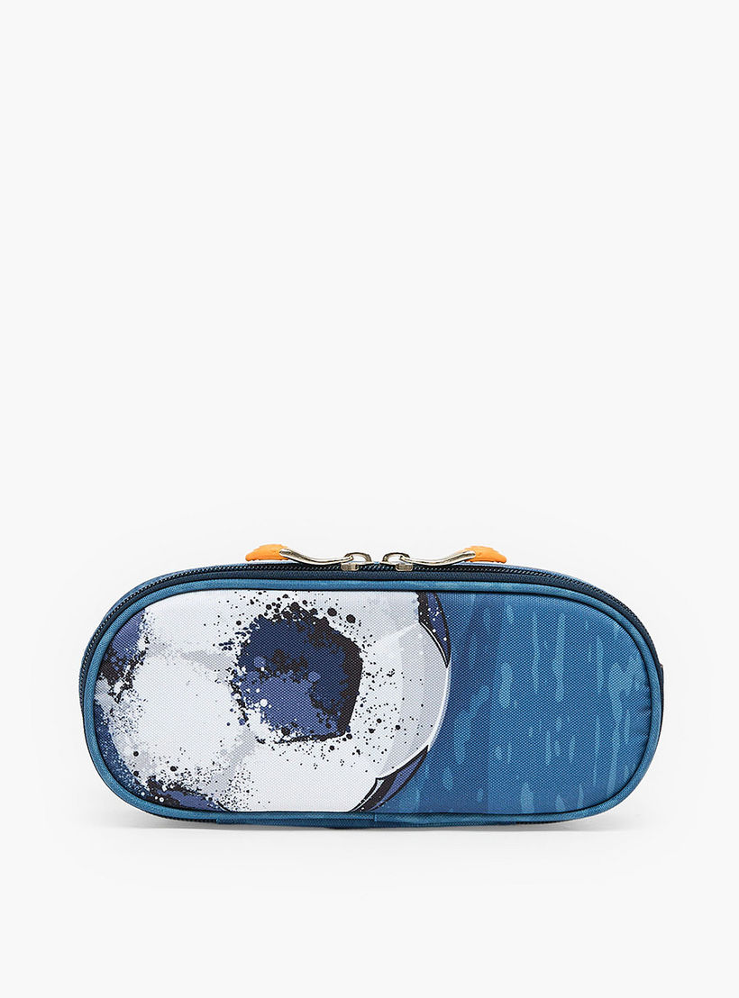 St.Right Football Print Pencil Pouch with Zip Closure-school-stationery-pencilcases-image-1