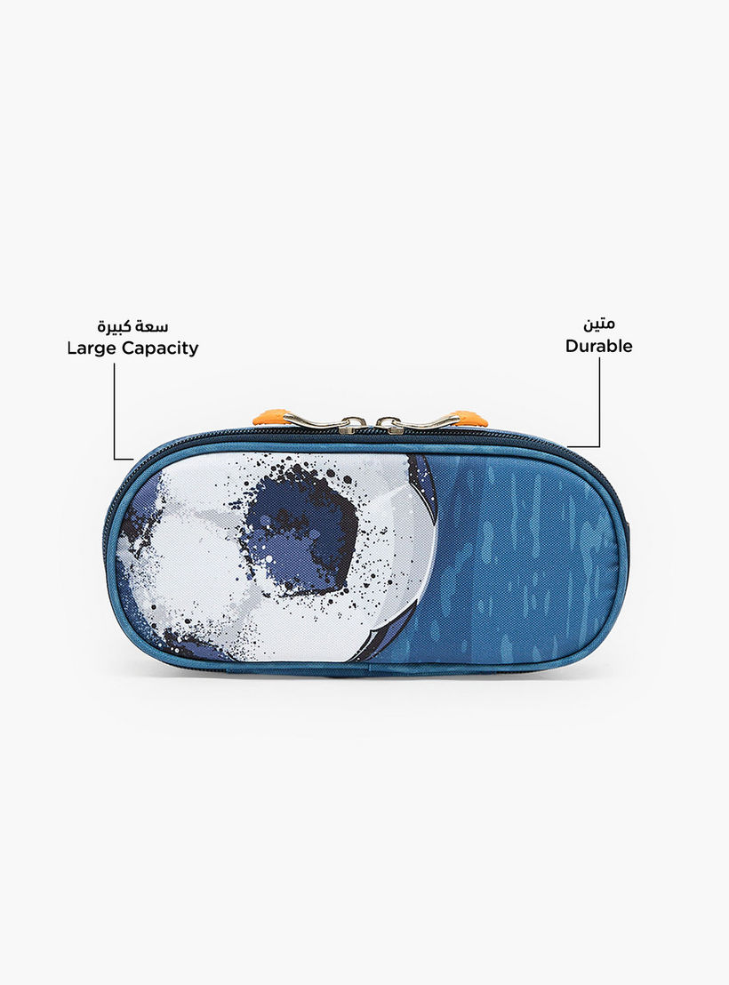 St.Right Football Print Pencil Pouch with Zip Closure-school-stationery-pencilcases-image-2