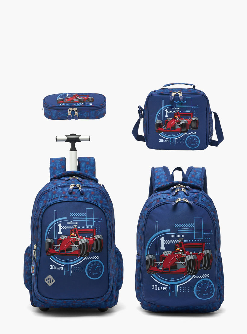 شنطة ظهر بطبعات سيارة سباق للأولاد 8-13 سنة وحمّالات مبطنة - 18 بوصة-school-bagsandbackpacks-backpacks-image-10