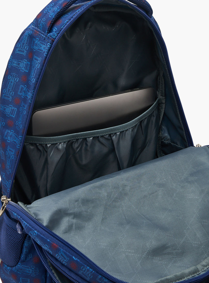 شنطة ظهر بطبعات سيارة سباق للأولاد 8-13 سنة وحمّالات مبطنة - 18 بوصة-school-bagsandbackpacks-backpacks-image-5