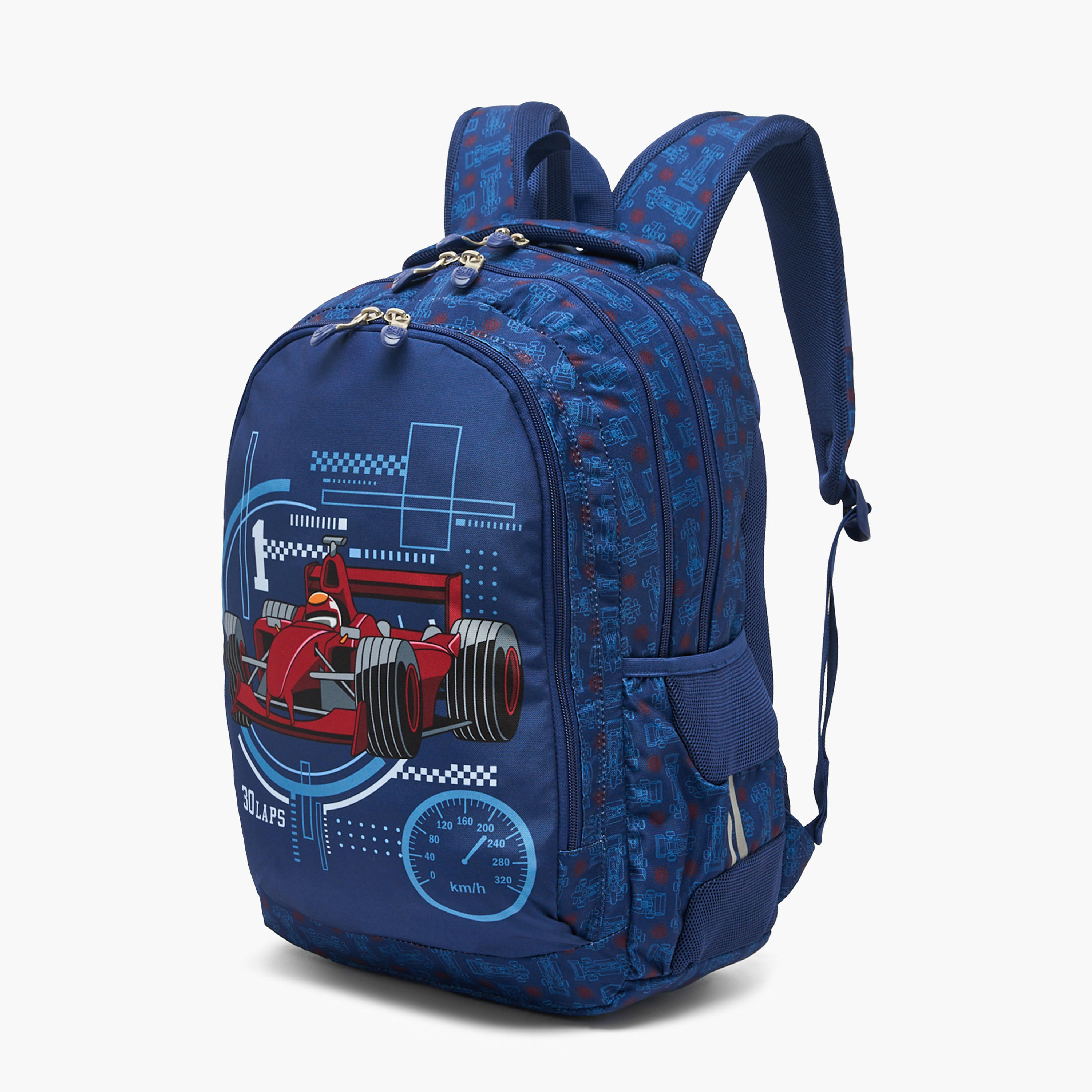 St.Right Racing Car Print Backpack for Boys 8-13 Years with Padded Straps - 18 inch-school-bagsandbackpacks-backpacks-image-7