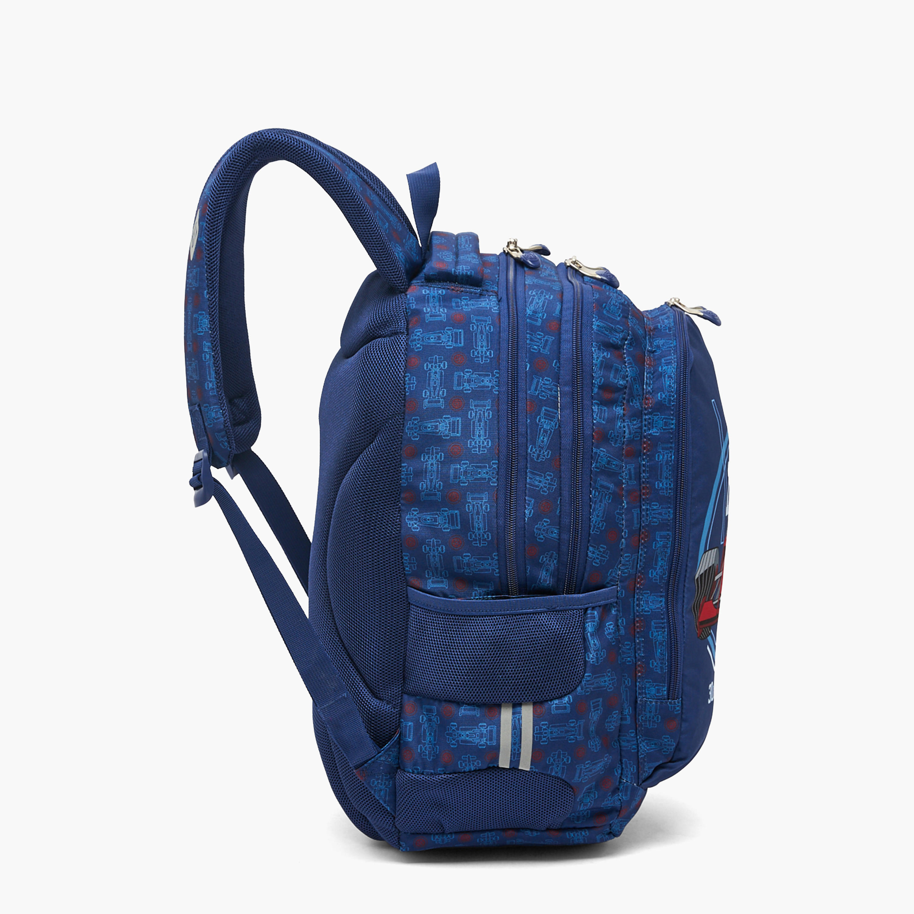 شنطة ظهر بطبعات سيارة سباق للأولاد 8-13 سنة وحمّالات مبطنة - 18 بوصة-school-bagsandbackpacks-backpacks-image-8