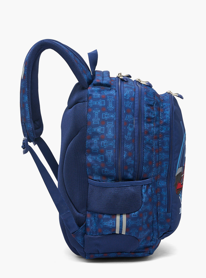 شنطة ظهر بطبعات سيارة سباق للأولاد 8-13 سنة وحمّالات مبطنة - 18 بوصة-school-bagsandbackpacks-backpacks-image-8