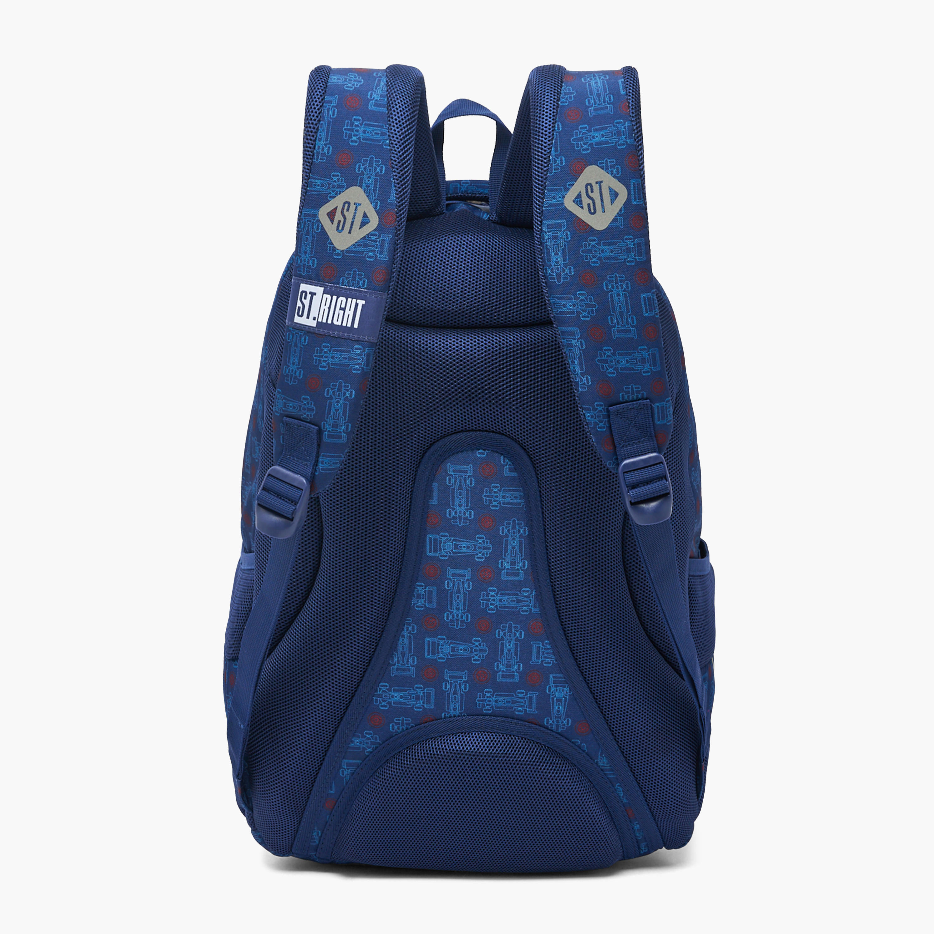 شنطة ظهر بطبعات سيارة سباق للأولاد 8-13 سنة وحمّالات مبطنة - 18 بوصة-school-bagsandbackpacks-backpacks-image-9