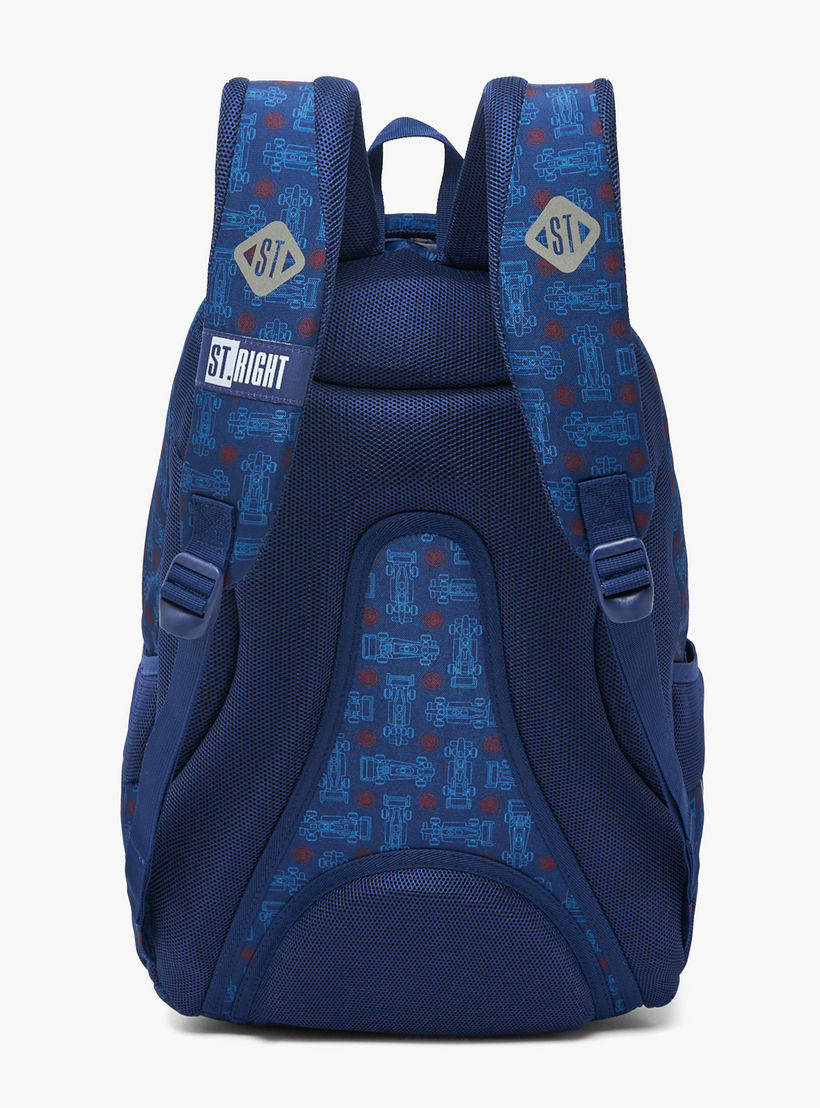 شنطة ظهر بطبعات سيارة سباق للأولاد 8-13 سنة وحمّالات مبطنة - 18 بوصة-school-bagsandbackpacks-backpacks-image-9