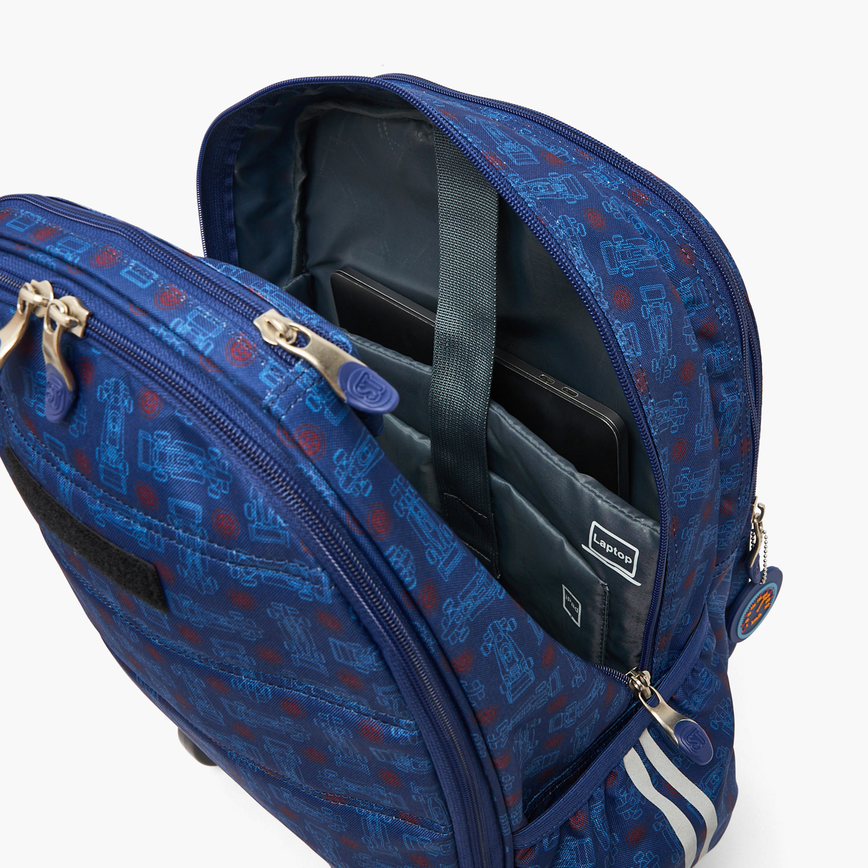 St.Right Racing Car Print Trolley Backpack for Boys 8-13 Years with Retractable Handle - 18 inch-school-bagsandbackpacks-trolleybags-image-3