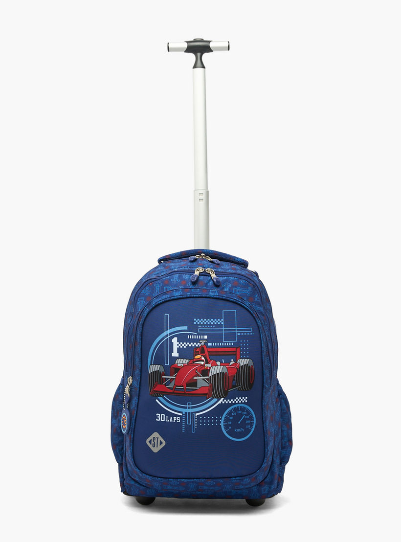 شنطة ظهر ترولي بمقبض قابل للسحب وطبعات للأولاد بعمر 8-13 سنة من سانت رايت - 18 بوصة-school-bagsandbackpacks-trolleybags-image-4