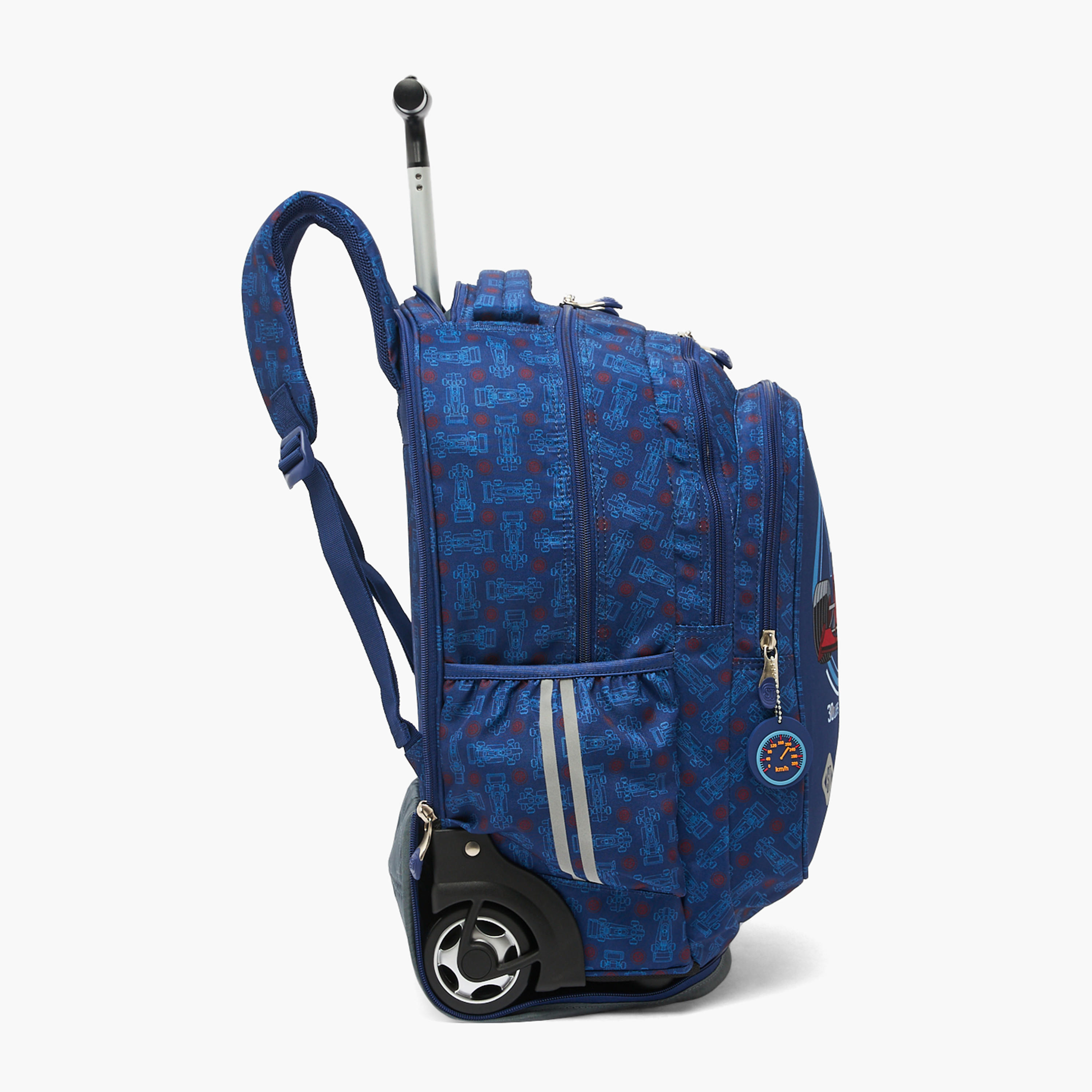 St.Right Racing Car Print Trolley Backpack for Boys 8-13 Years with Retractable Handle - 18 inch-school-bagsandbackpacks-trolleybags-image-7