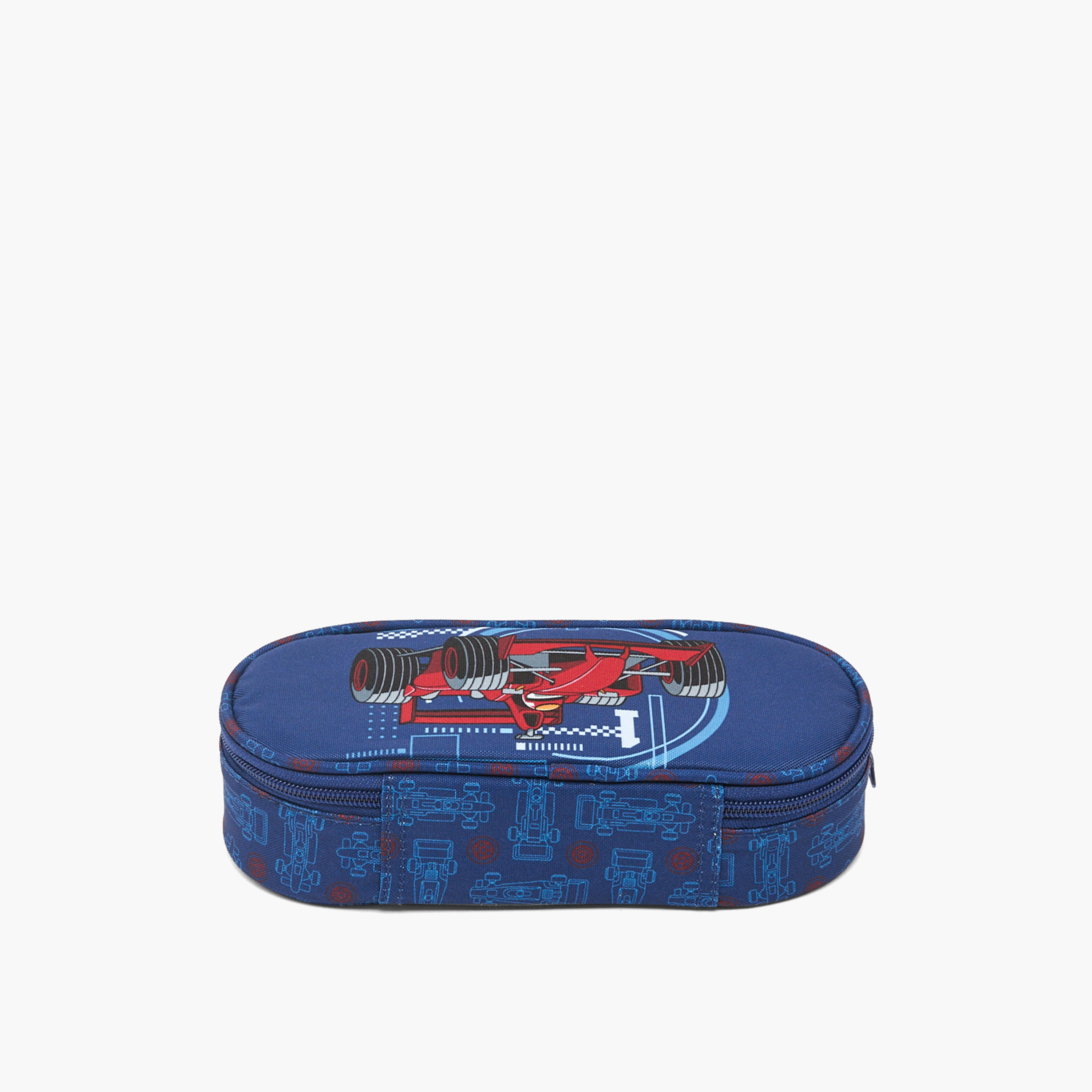 مقلمة بطبعات سباق سيارات وسحاب إغلاق من سانت رايت-school-stationery-pencilcases-image-3