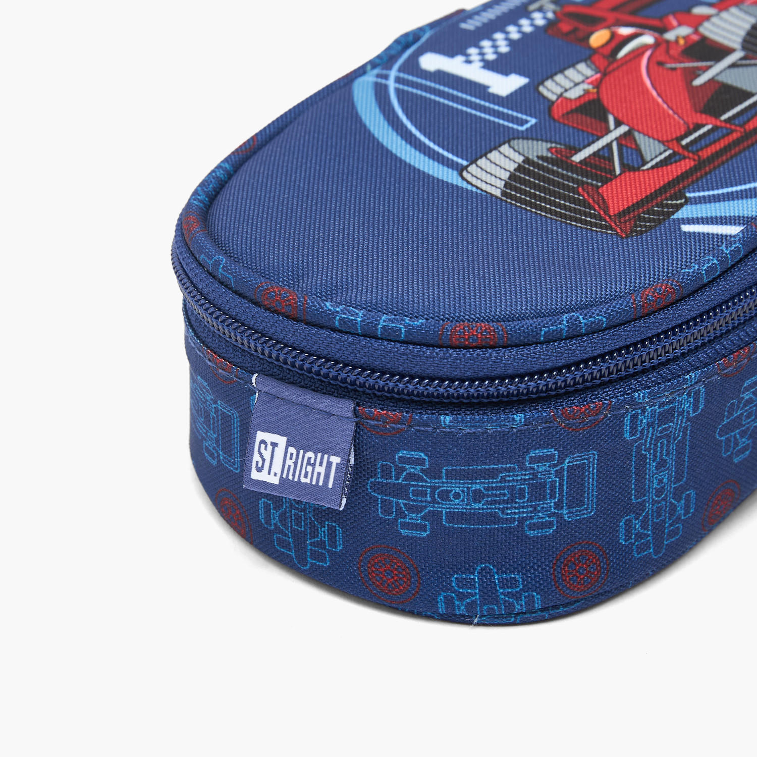 مقلمة بطبعات سباق سيارات وسحاب إغلاق من سانت رايت-school-stationery-pencilcases-image-5