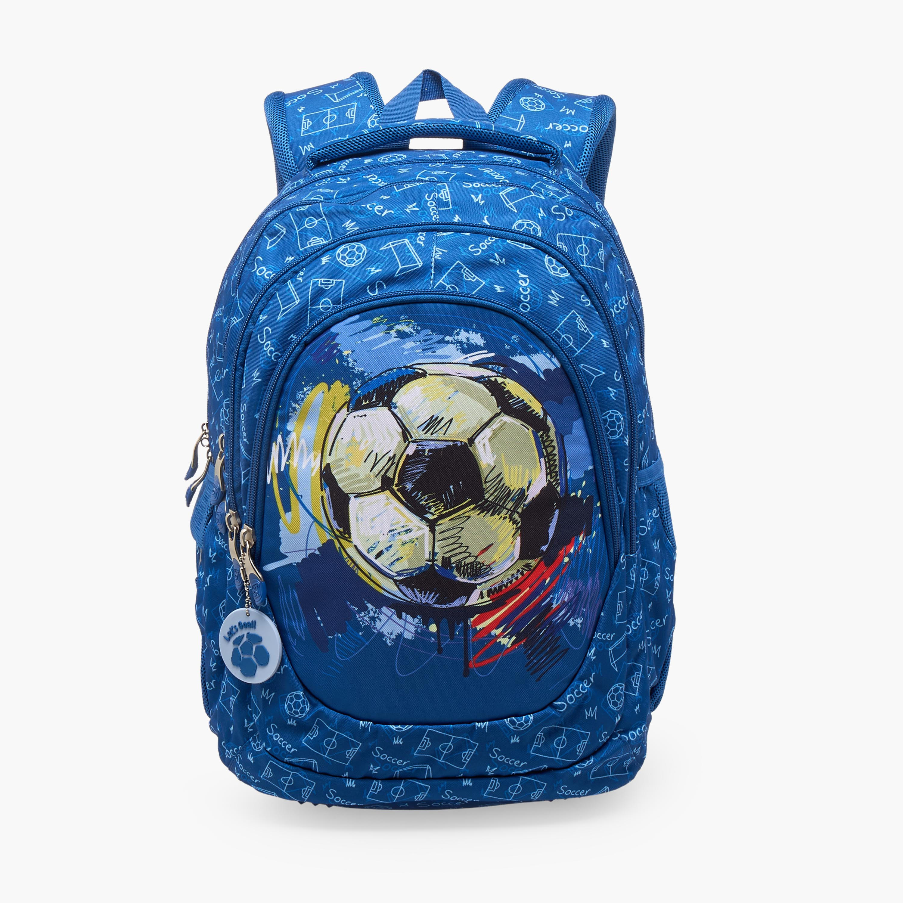 St.Right Football Print Backpack for Boys 8-13 Years with Padded Straps - 18 inch-school-bagsandbackpacks-backpacks-image-1