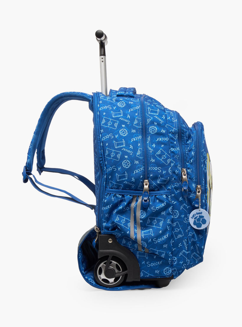 St.Right Football Print Trolley Backpack for Boys 8-13 Years with Retractable Handle - 18 inches-school-bagsandbackpacks-trolleybags-image-10