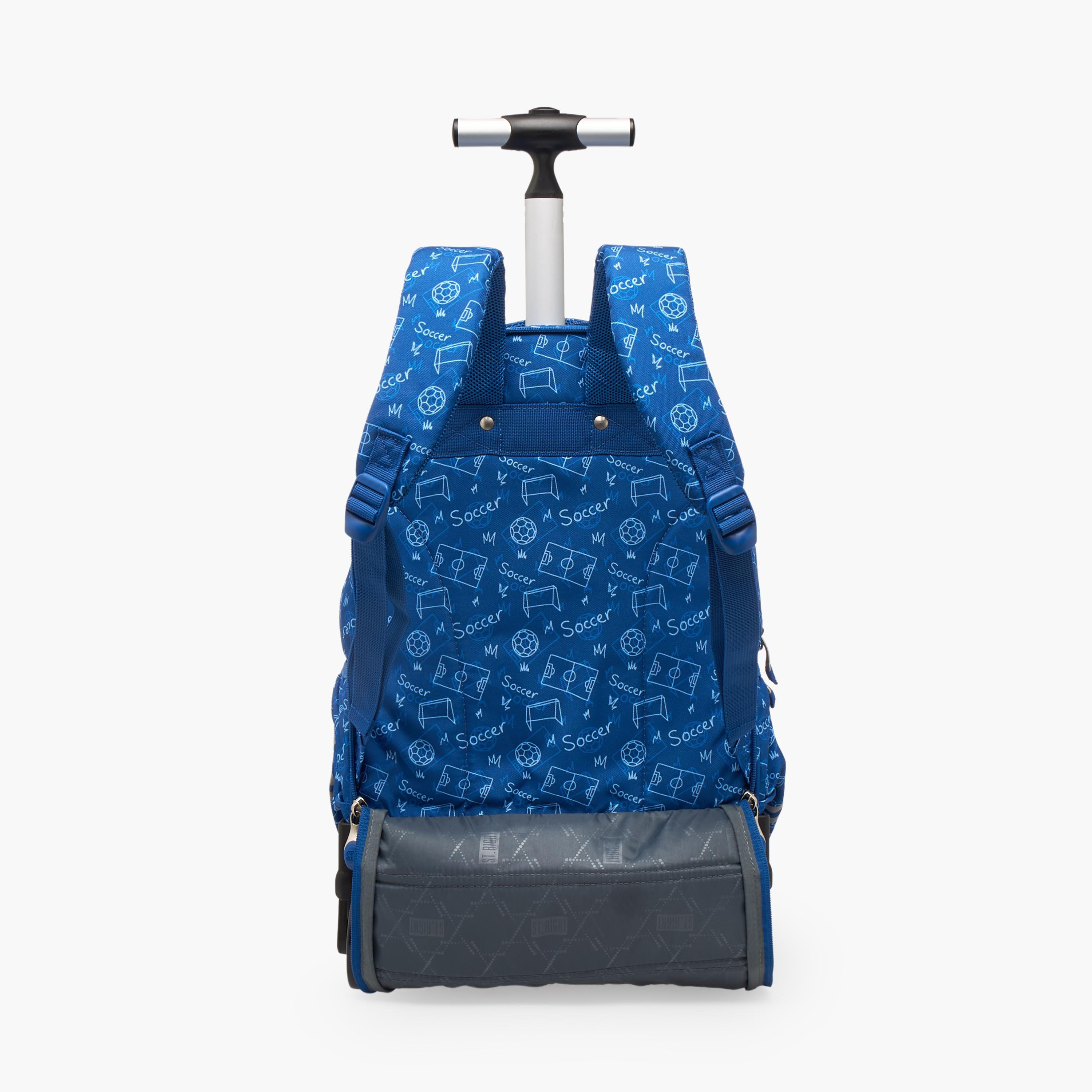 St.Right Football Print Trolley Backpack for Boys 8-13 Years with Retractable Handle - 18 inches-school-bagsandbackpacks-trolleybags-image-11