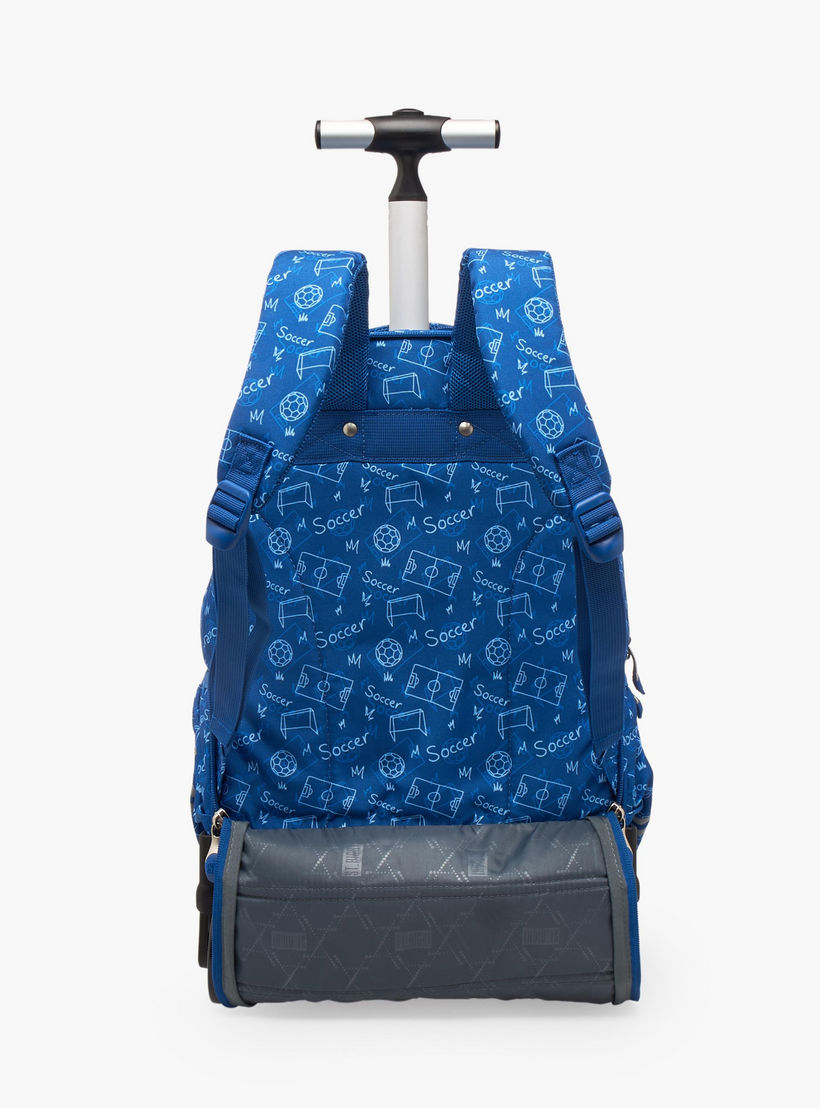 St.Right Football Print Trolley Backpack for Boys 8-13 Years with Retractable Handle - 18 inches-school-bagsandbackpacks-trolleybags-image-11