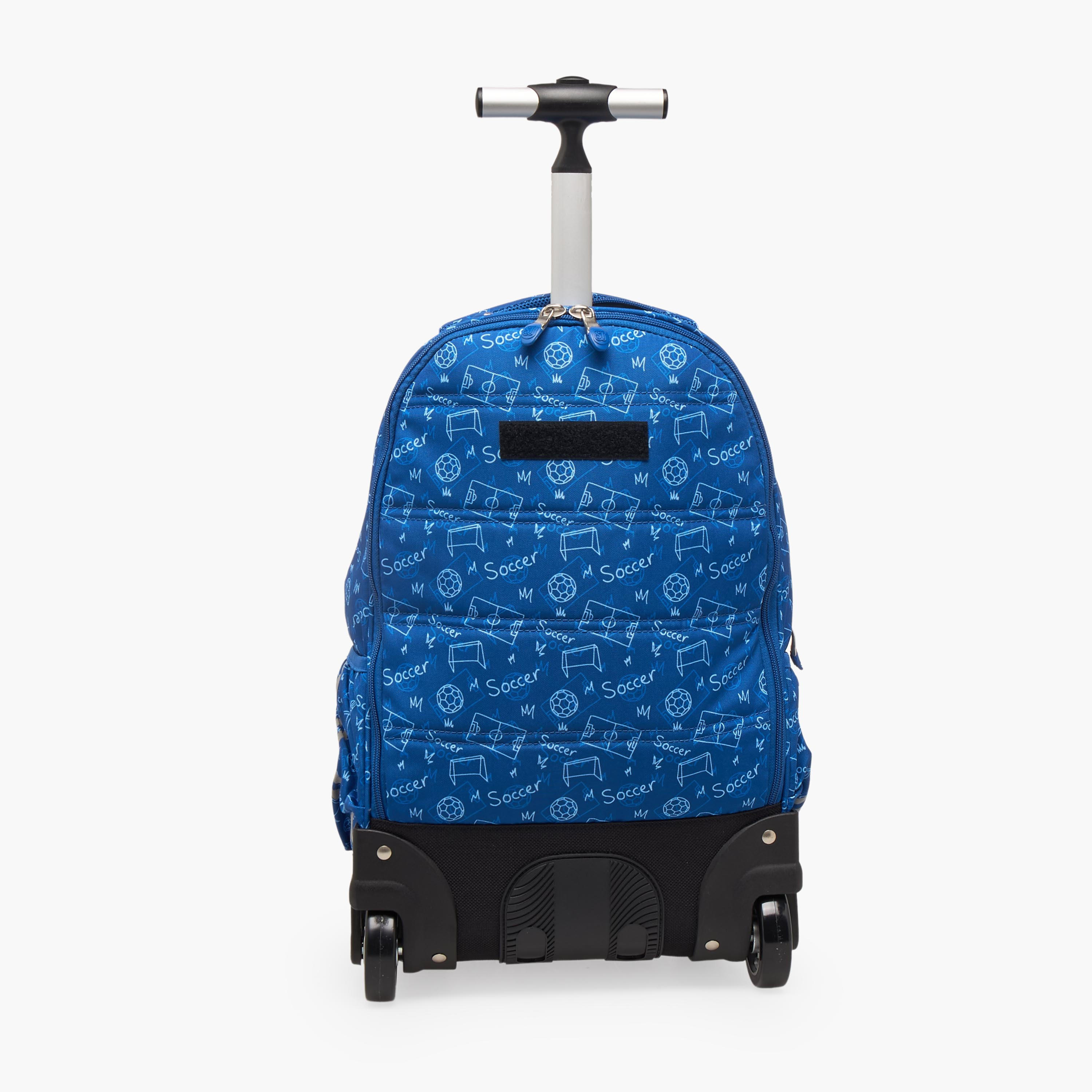 St.Right Football Print Trolley Backpack for Boys 8-13 Years with Retractable Handle - 18 inches-school-bagsandbackpacks-trolleybags-image-12