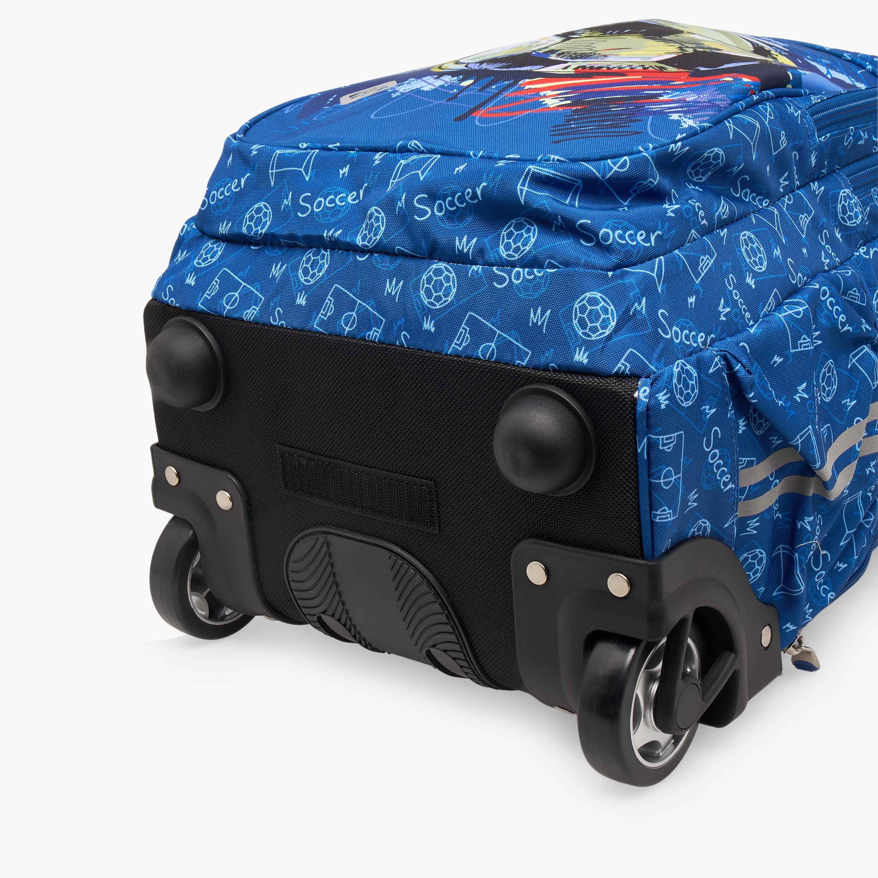 St.Right Football Print Trolley Backpack for Boys 8-13 Years with Retractable Handle - 18 inches-school-bagsandbackpacks-trolleybags-image-15