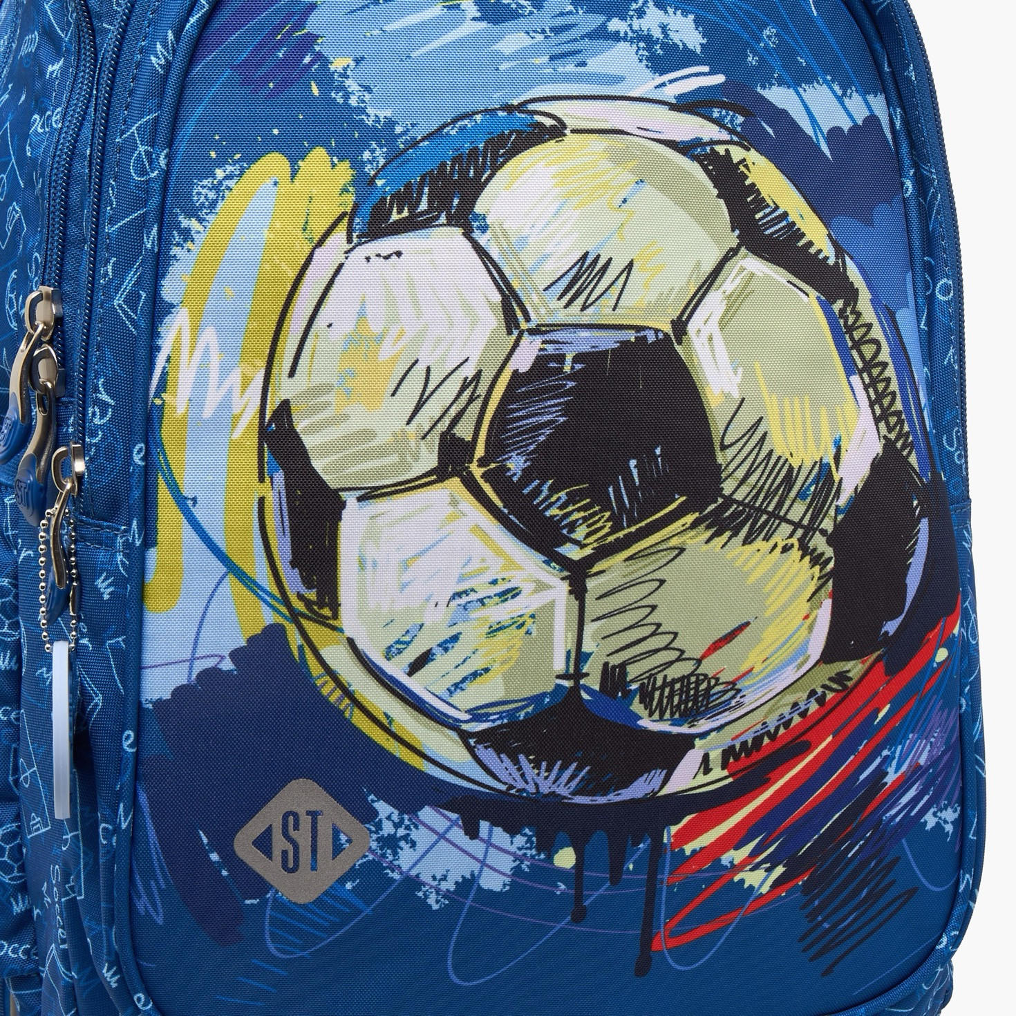 St.Right Football Print Trolley Backpack for Boys 8-13 Years with Retractable Handle - 18 inches-school-bagsandbackpacks-trolleybags-image-5