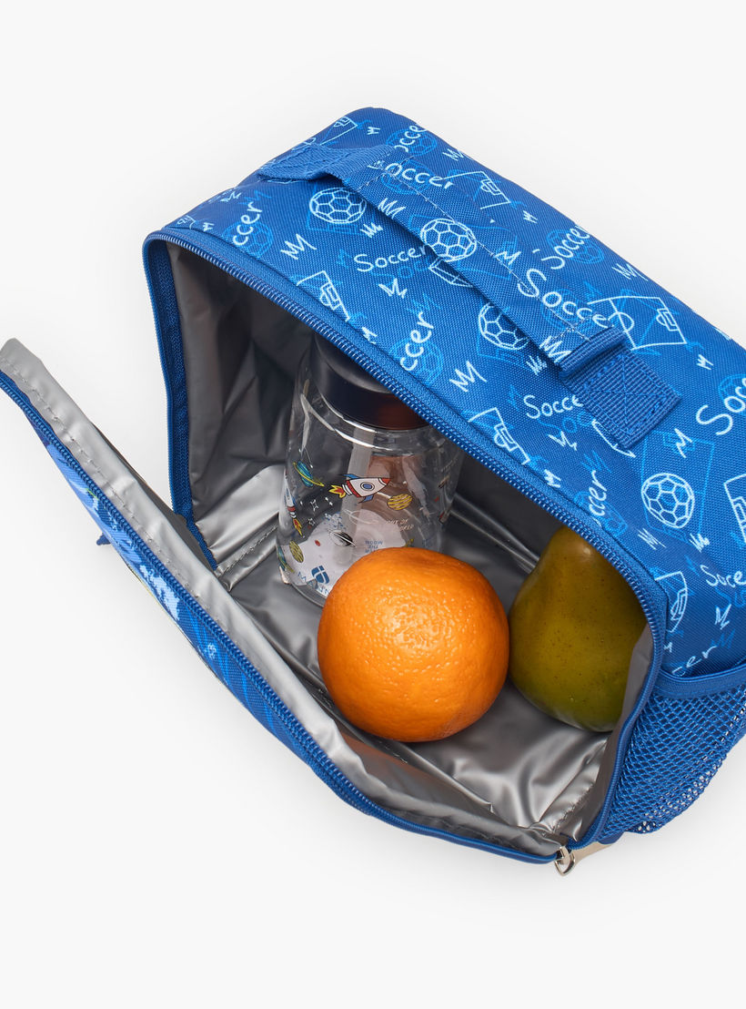 St.Right Football Print Lunch Bag for Boys 8-13 Years with Adjustable Strap-school-lunchessentials-lunchbags-image-6