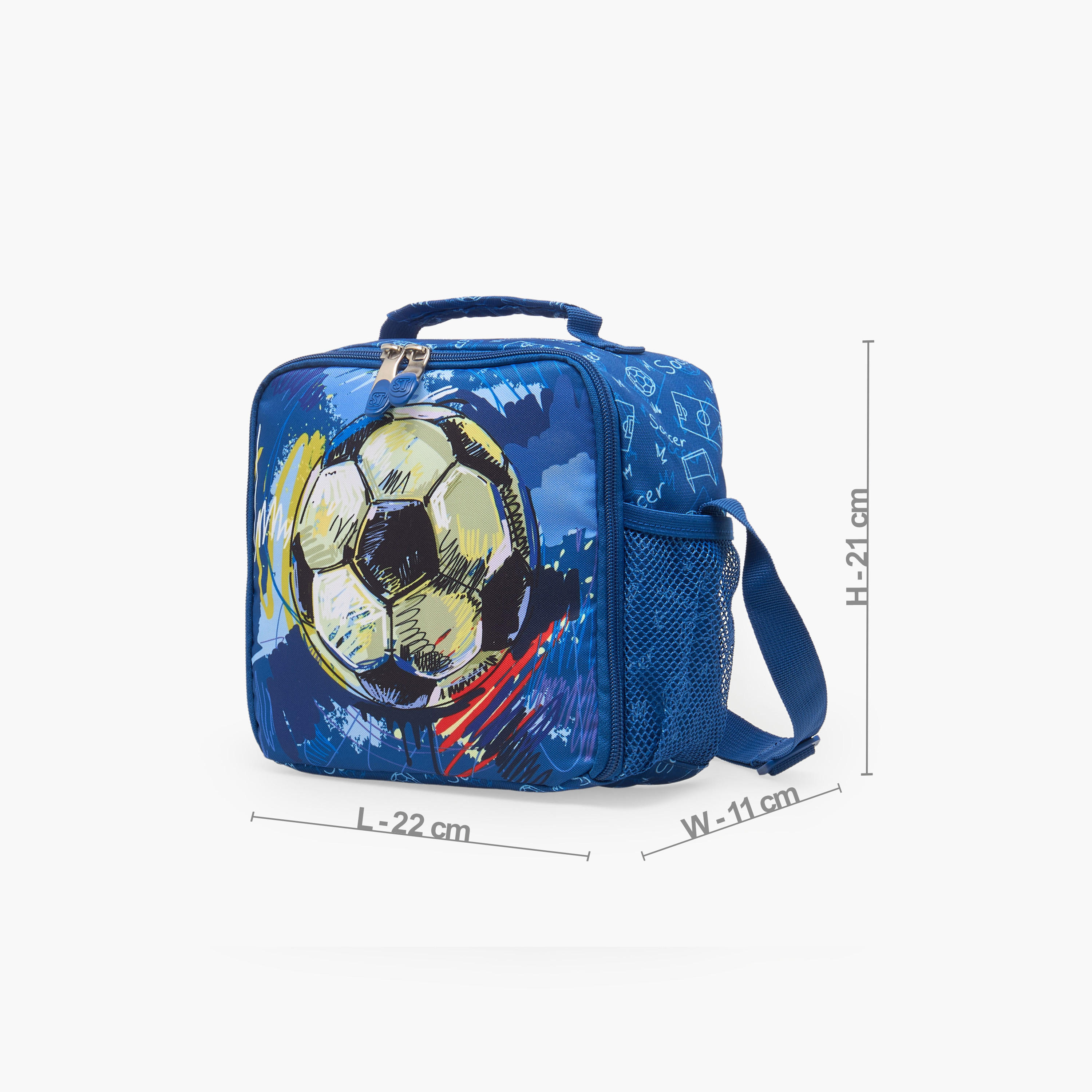 St.Right Football Print Lunch Bag for Boys 8-13 Years with Adjustable Strap-school-lunchessentials-lunchbags-image-7
