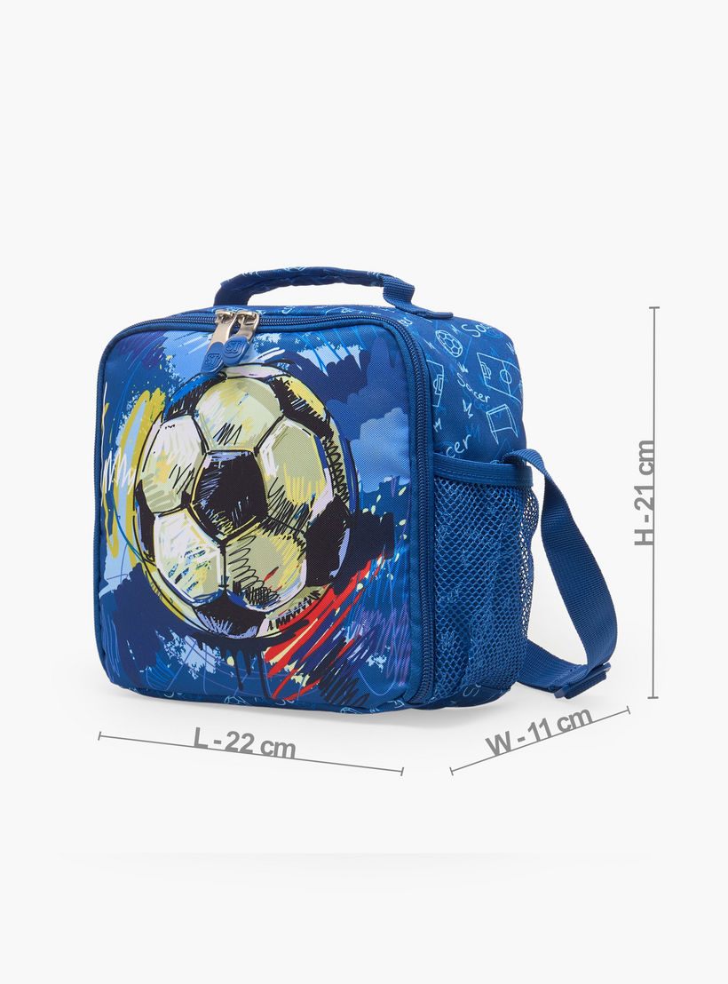 St.Right Football Print Lunch Bag for Boys 8-13 Years with Adjustable Strap-school-lunchessentials-lunchbags-image-7
