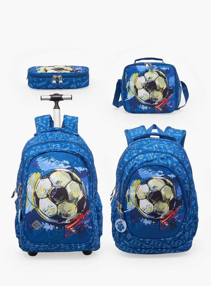 St.Right Football Print Lunch Bag for Boys 8-13 Years with Adjustable Strap-school-lunchessentials-lunchbags-image-9